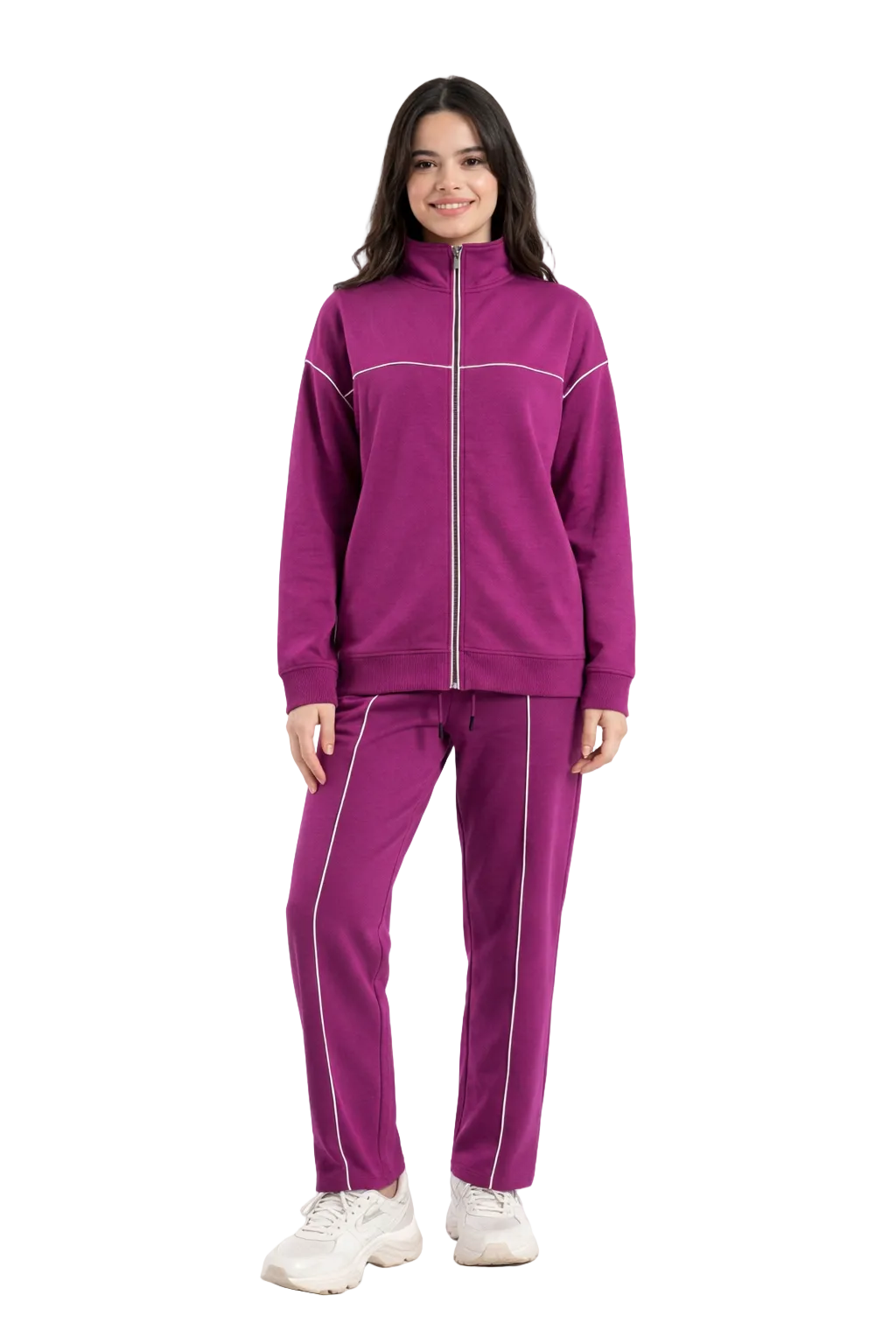 Women Premium Zip-Up Tracksuit Set