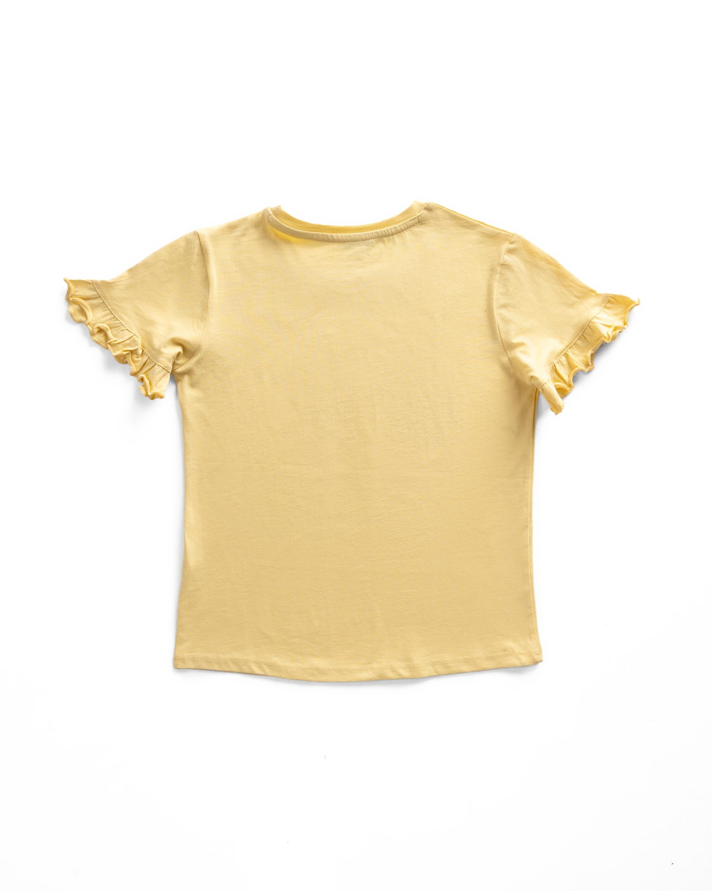 Short-sleeved T-shirt Red Cotton-Girls