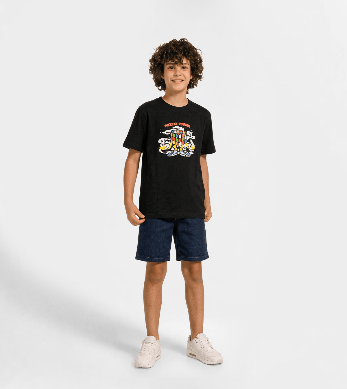 Boys’ Black Short-Sleeve T-Shirt - Red Cotton