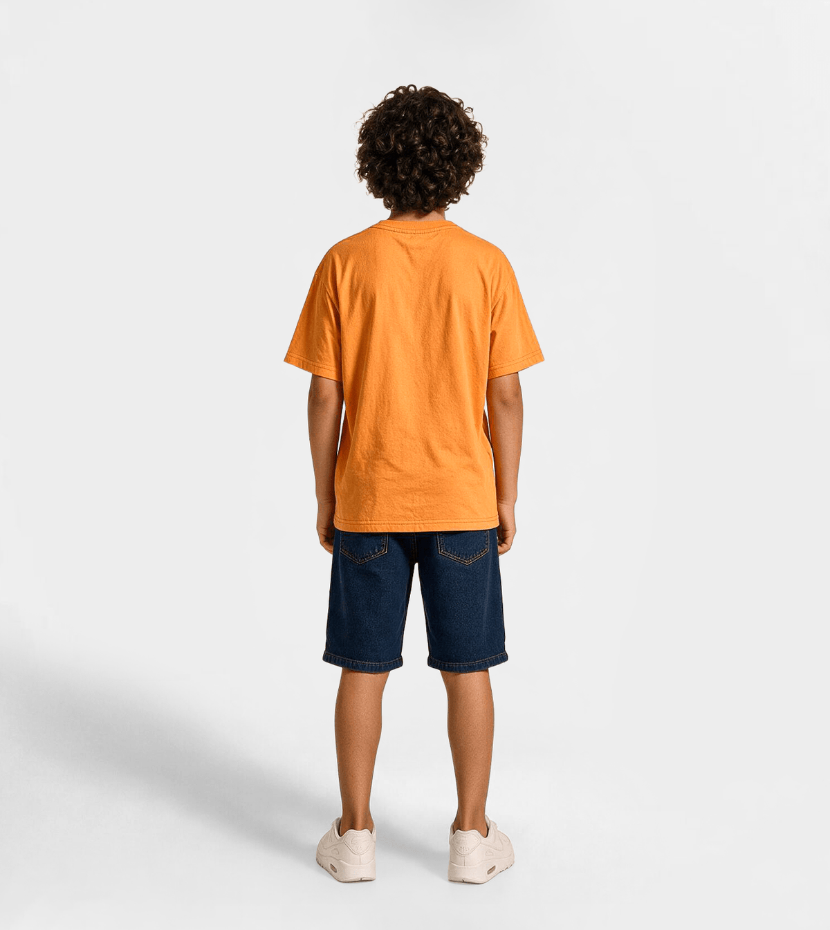 Boys’ Orange Short-Sleeve T-Shirt - Red Cotton