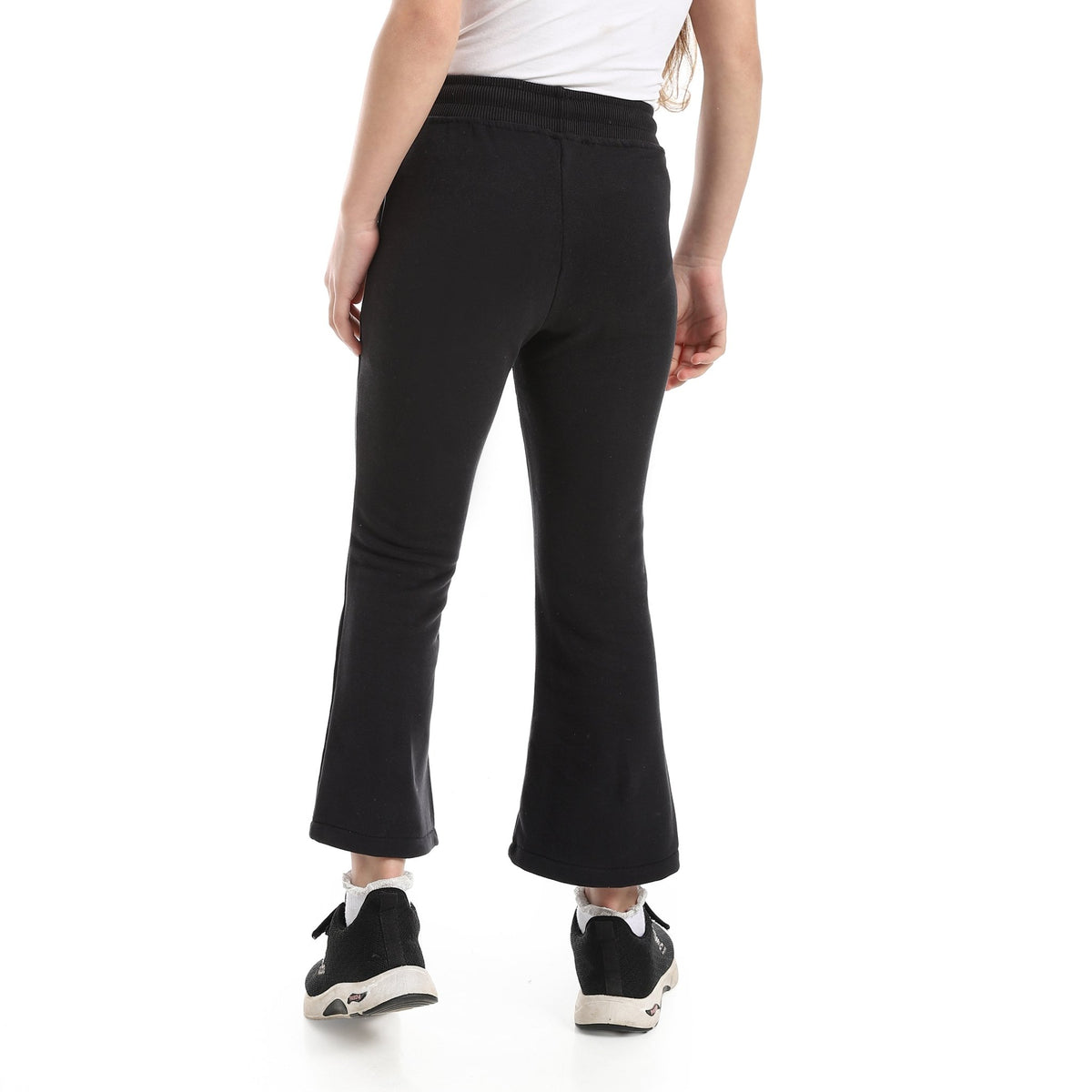 Girls Flare Leg Sweatpants - Red Cotton