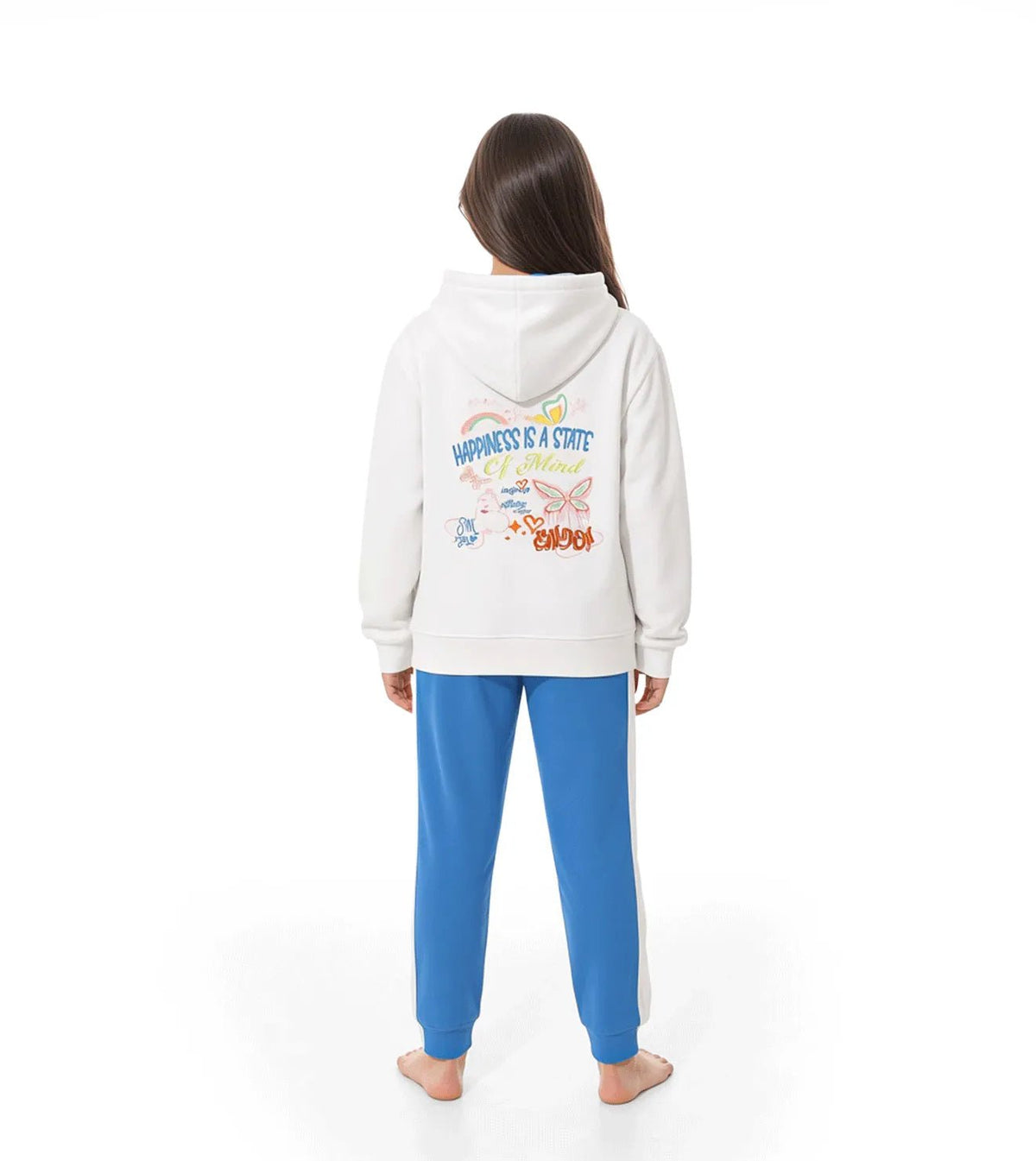 Girls’ Hooded Milton Pajama Set | Red Cotton - Red Cotton