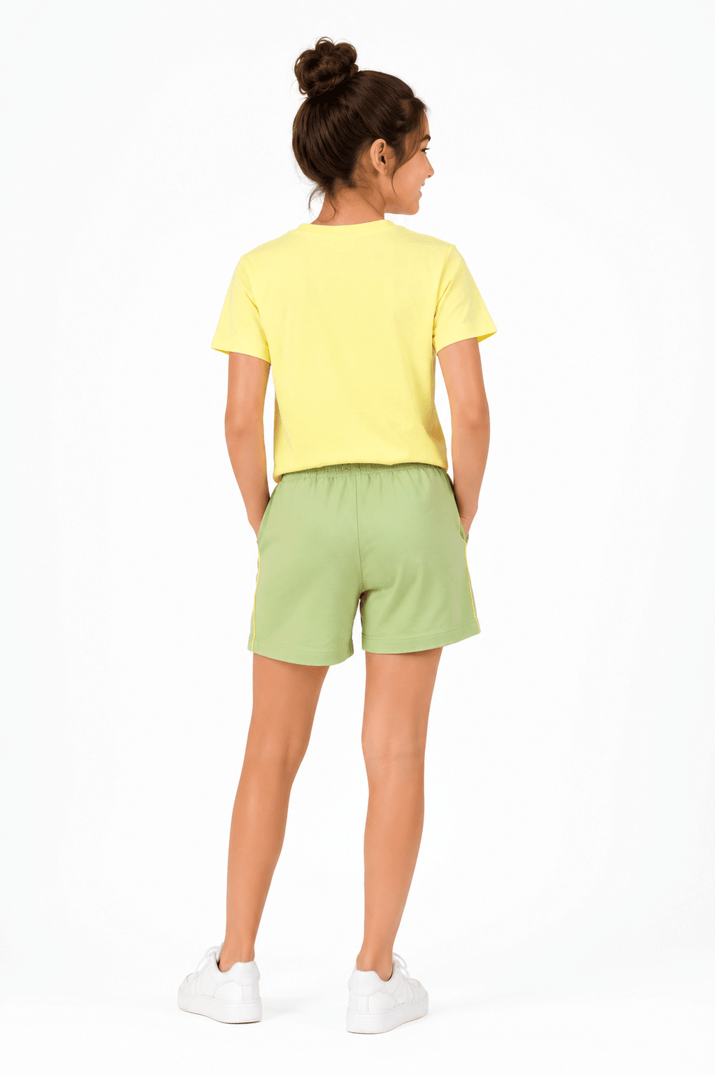 Girls' Summer Short Pajama – Milton Fabric - Red Cotton