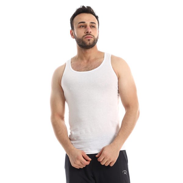 Lycra Sleeveless Undershirt For Men - Red Cotton