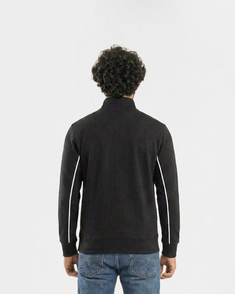 Men Color-Block Track Jacket - Red Cotton