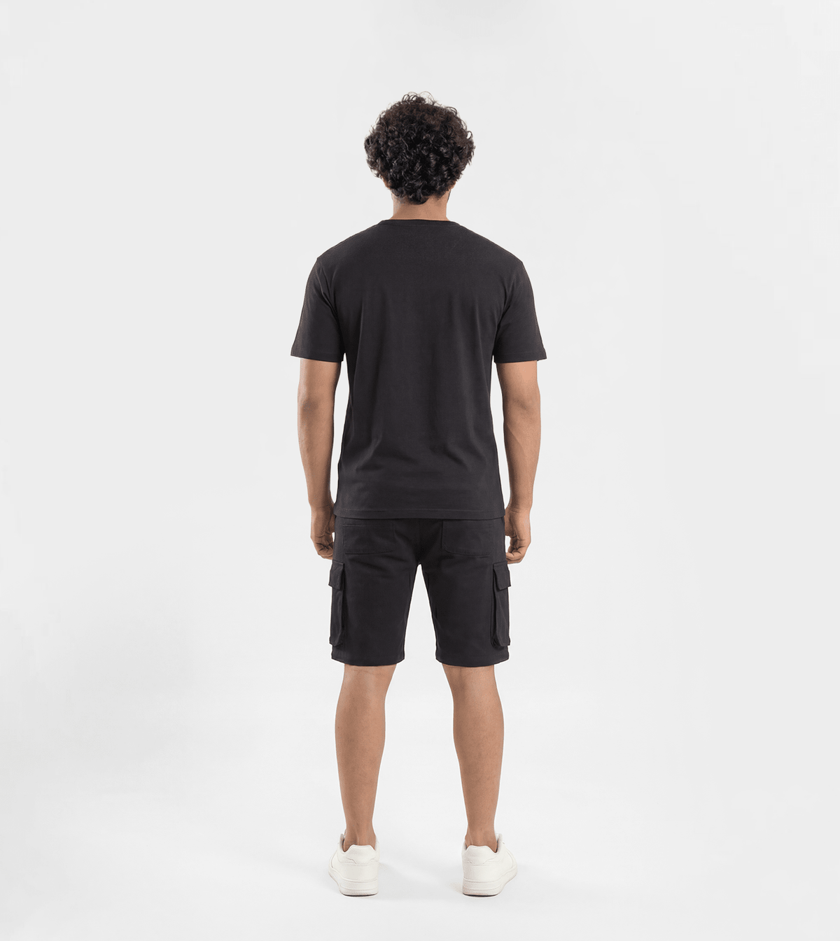 Men Essential Cargo Shorts Set - Red Cotton