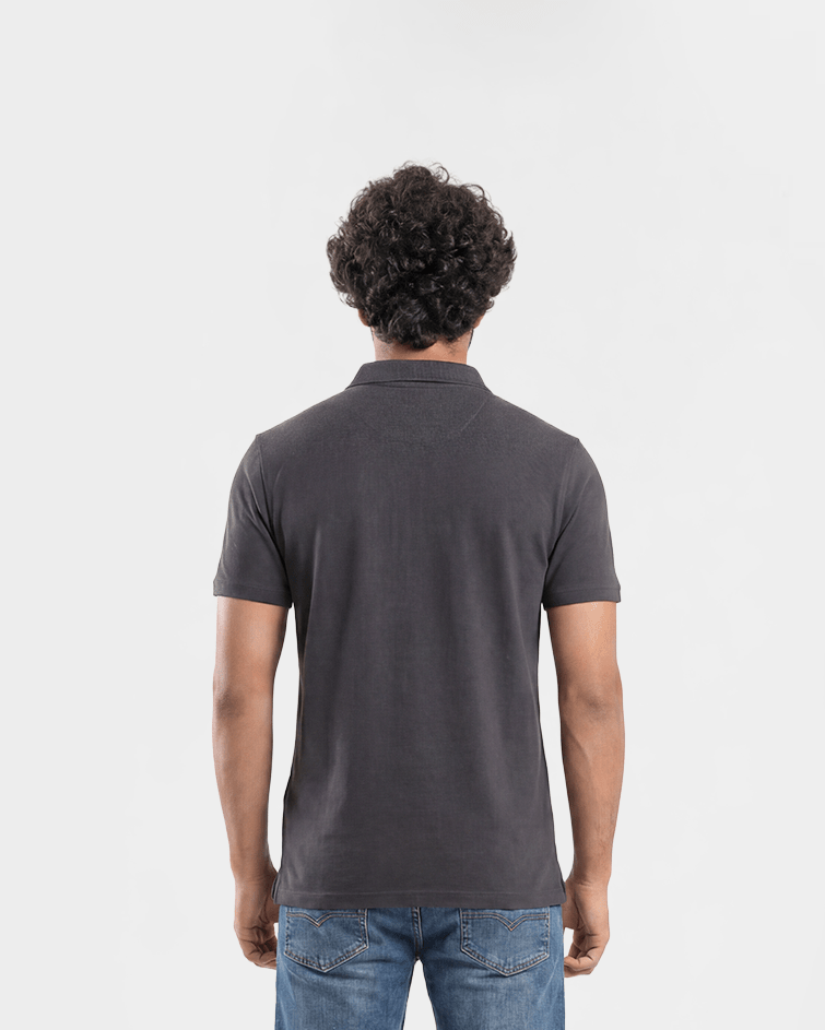 Men Jacquard Polo T-Shirt - Red Cotton