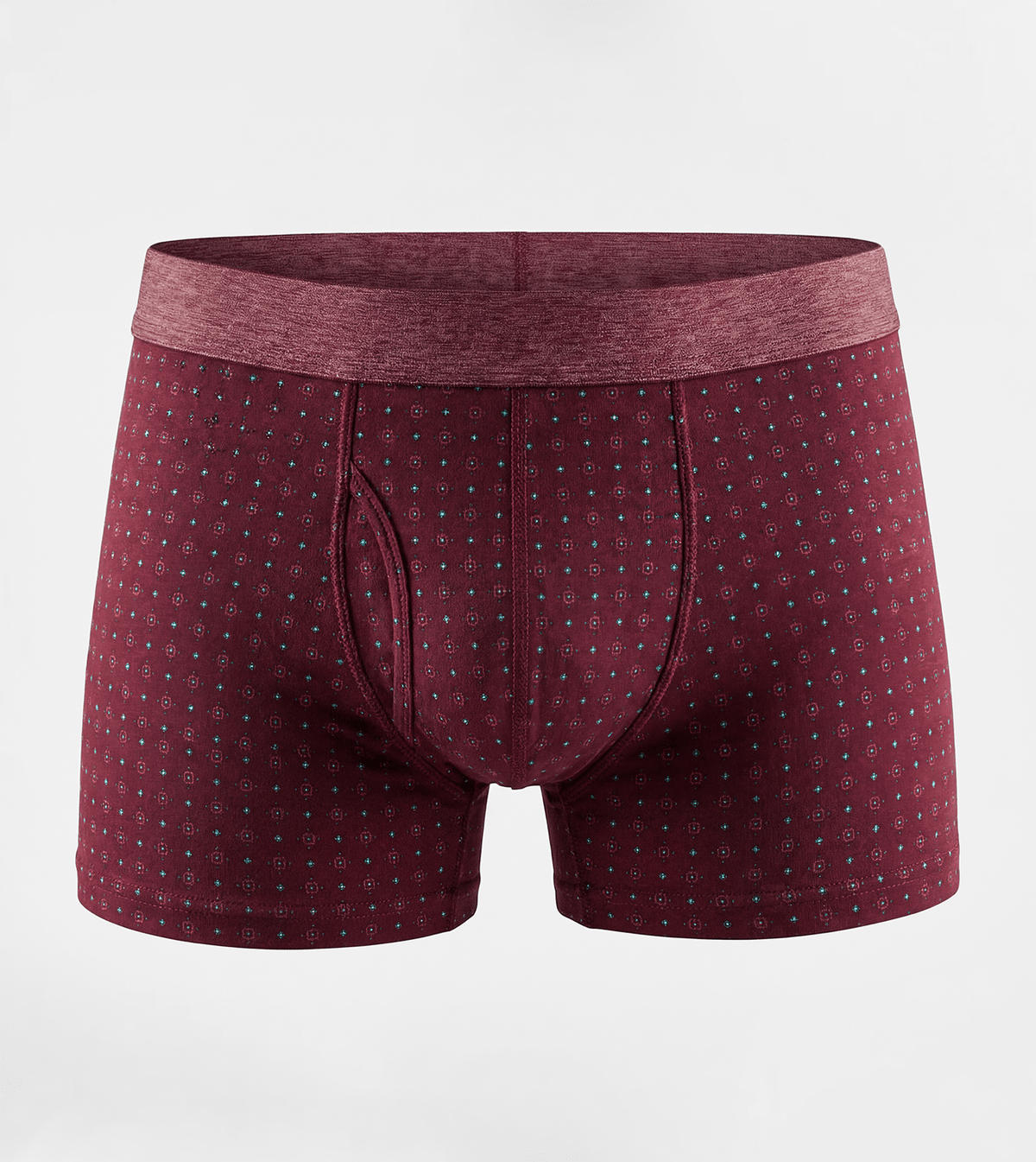 Men Printed Trunk Boxer - Red Cotton