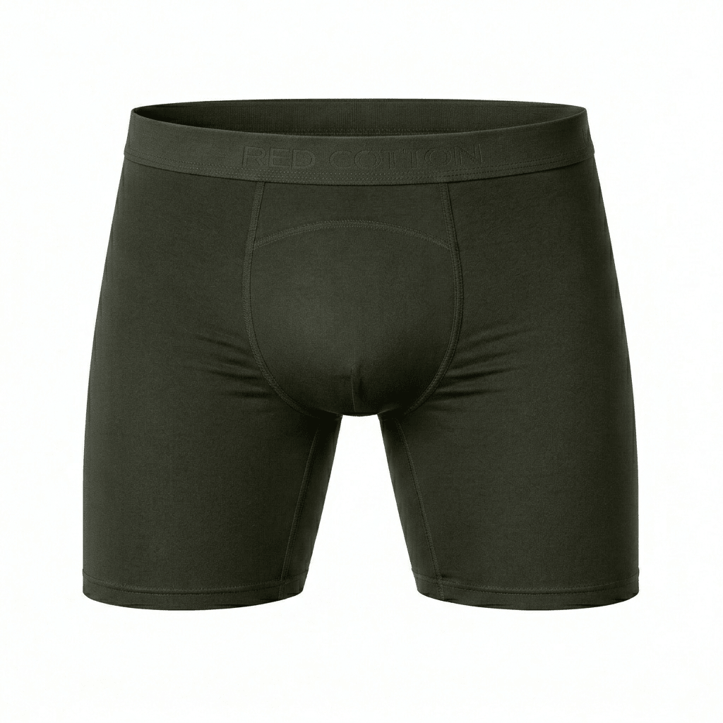 Men Prolong Boxer Briefs - Red Cotton