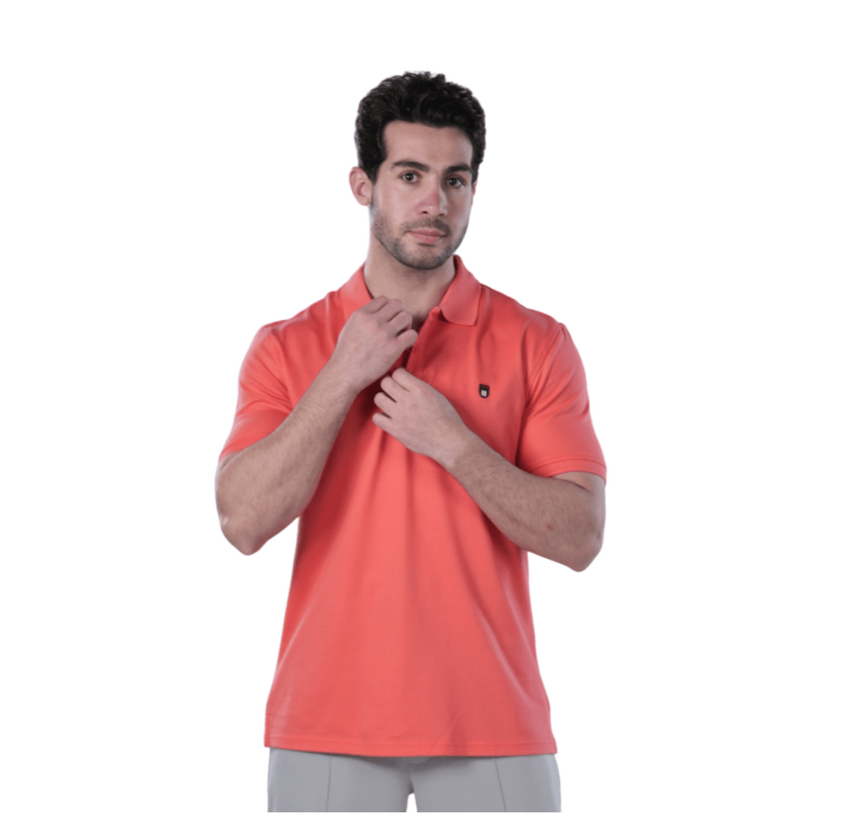 Men's Classic Fit Polo Shirt - Red Cotton
