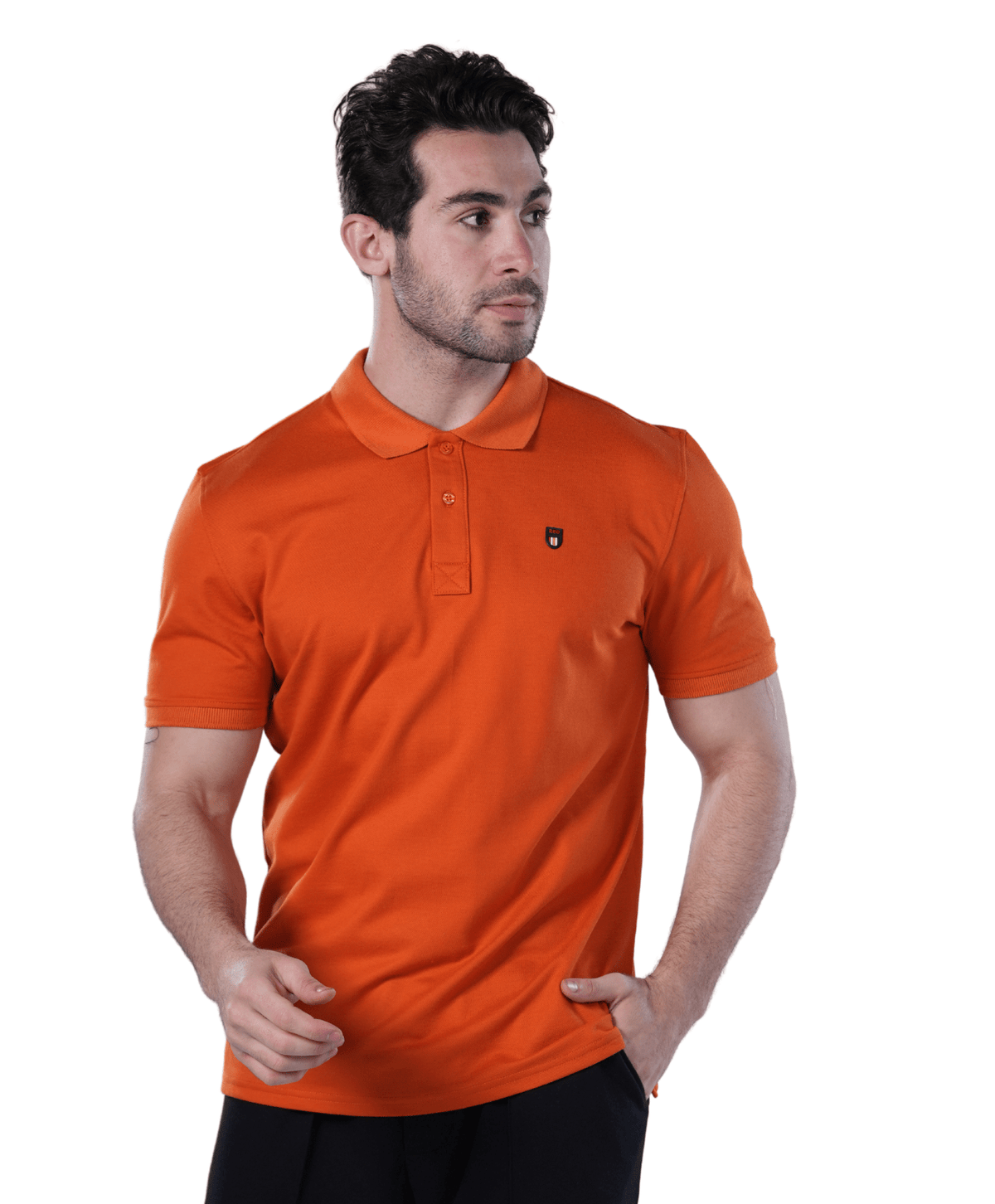 Men's Classic Fit Polo Shirt - Red Cotton