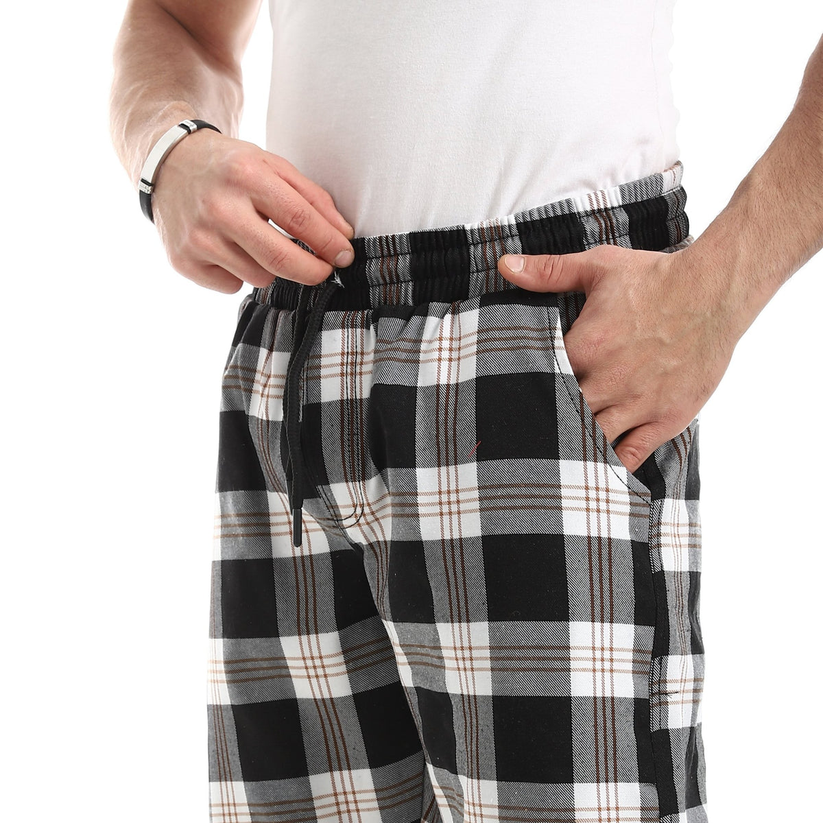Men’s Classic Plaid Pajama Pants - Red Cotton