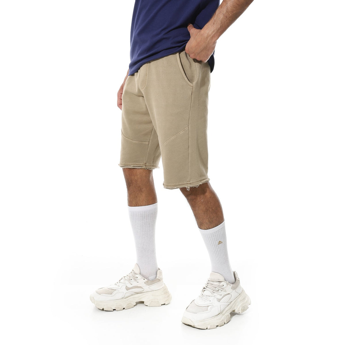 Men’s Garment-Dyed Cotton Shorts - Red Cotton