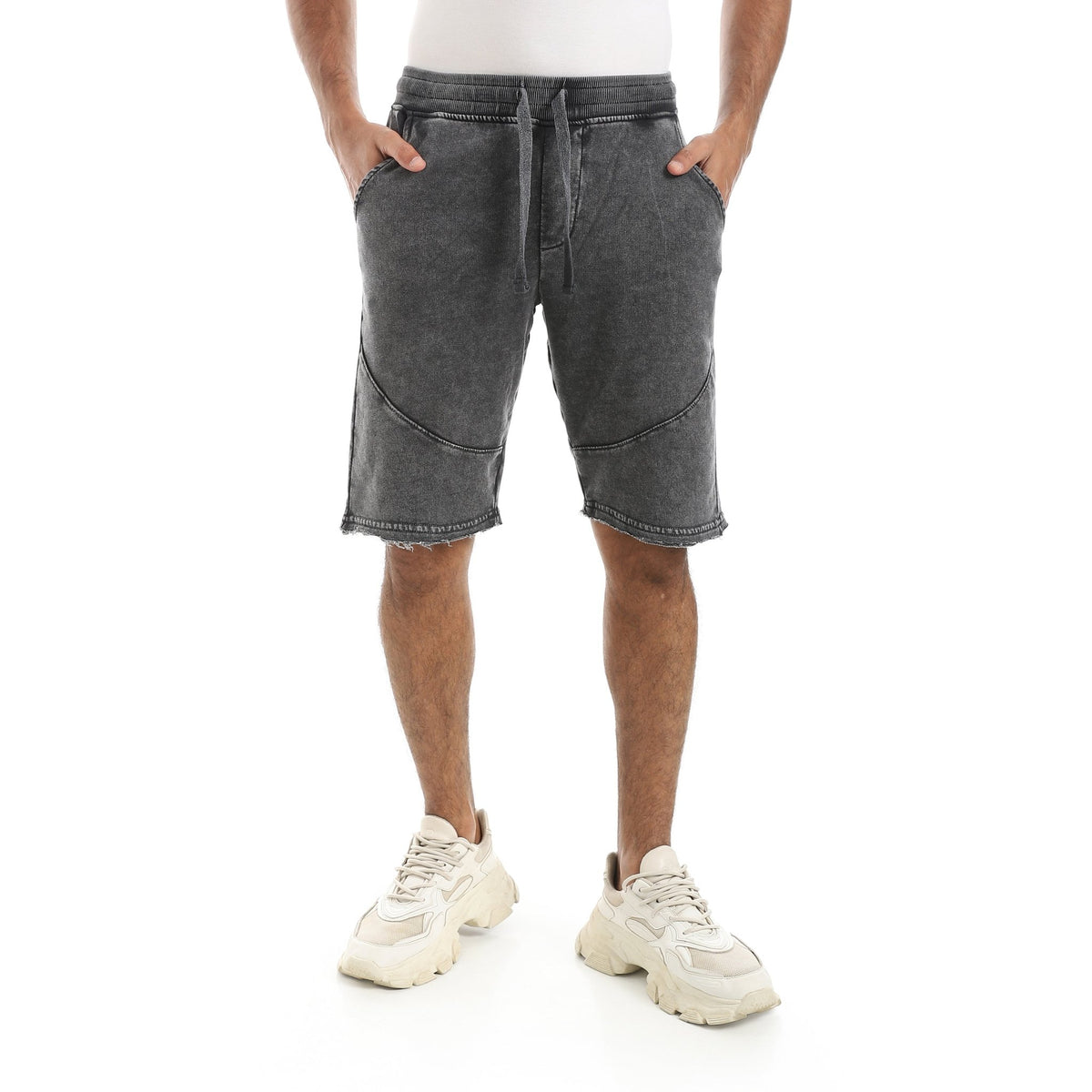 Men’s Garment-Dyed Cotton Shorts - Red Cotton