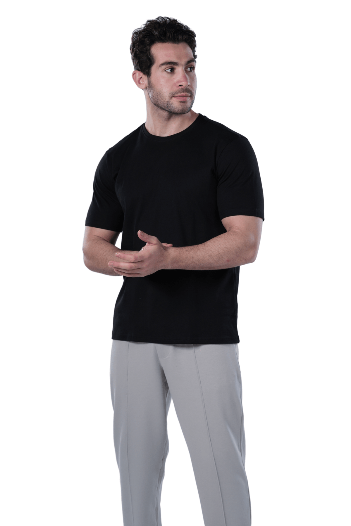Men's Regular Fit Cotton T-Shirt - Black - Red Cotton