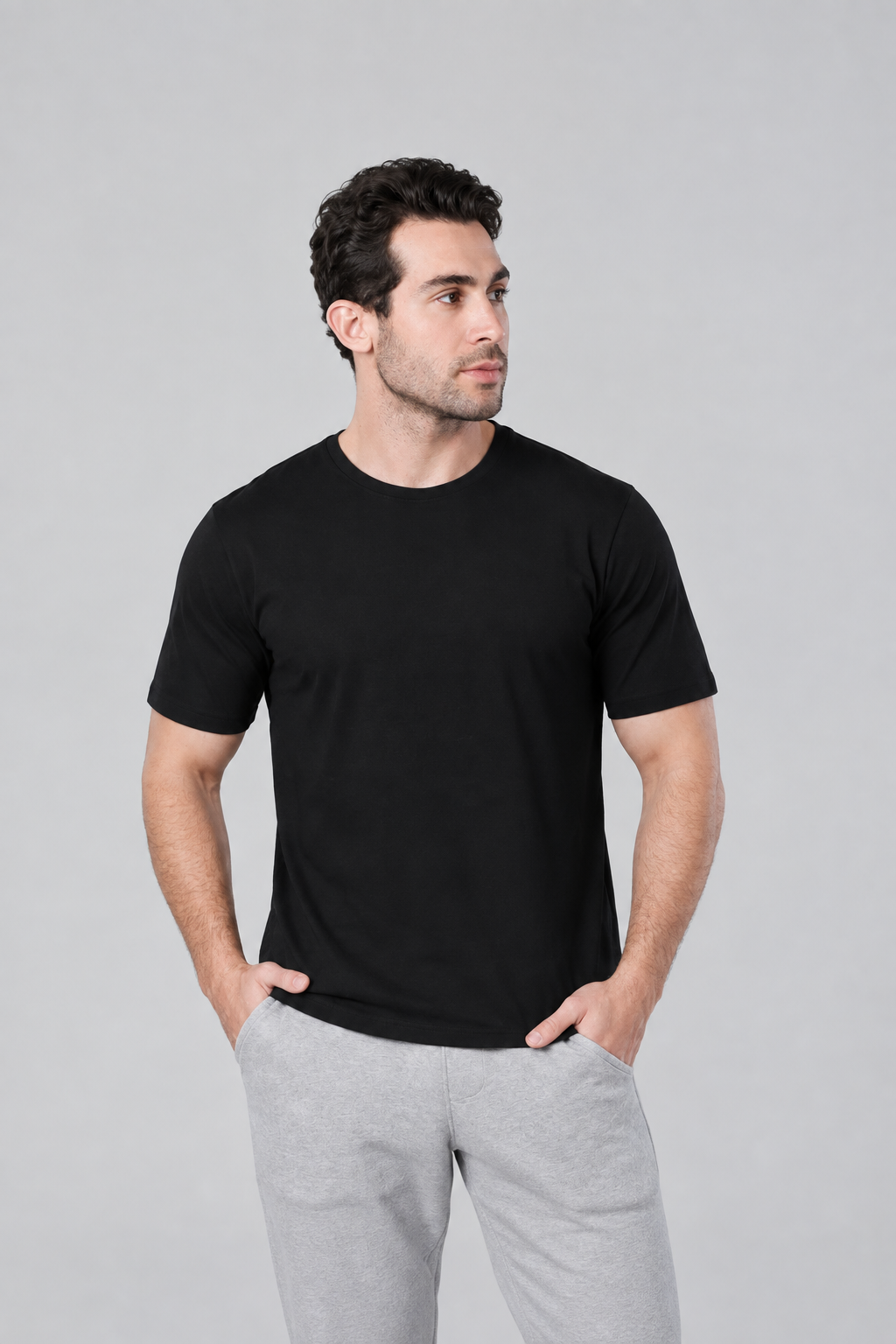 Men's Regular Fit Cotton T-Shirt - Black - Red Cotton