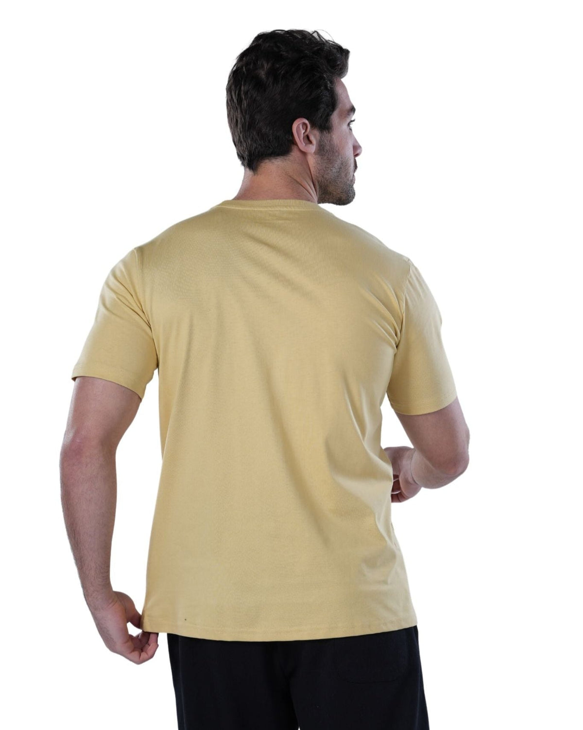 Men's Yellow Graphic T-Shirt – "Patience is Power" Print - Red Cotton