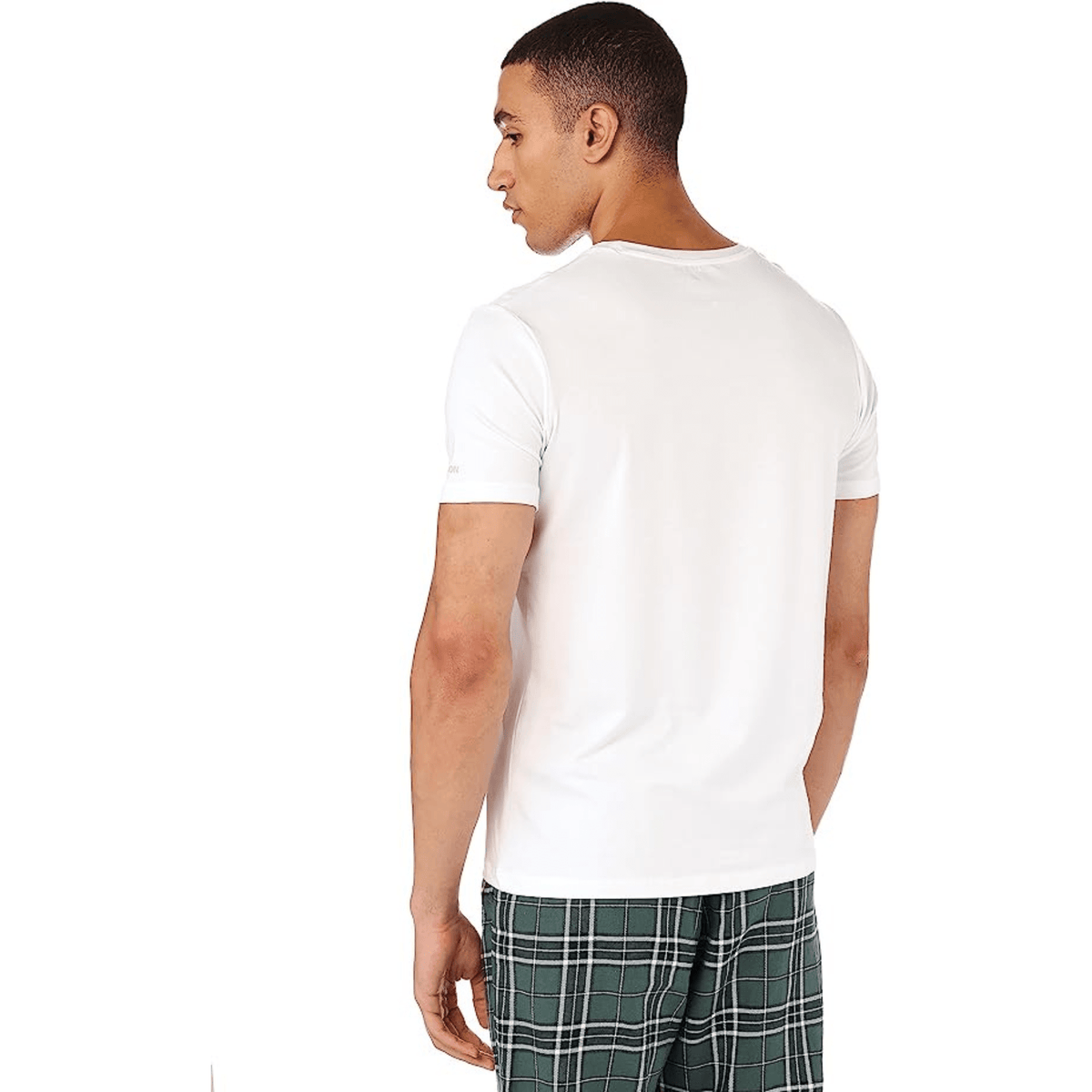 Short Sleeve Undershirt For Men Round Neck - Red Cotton