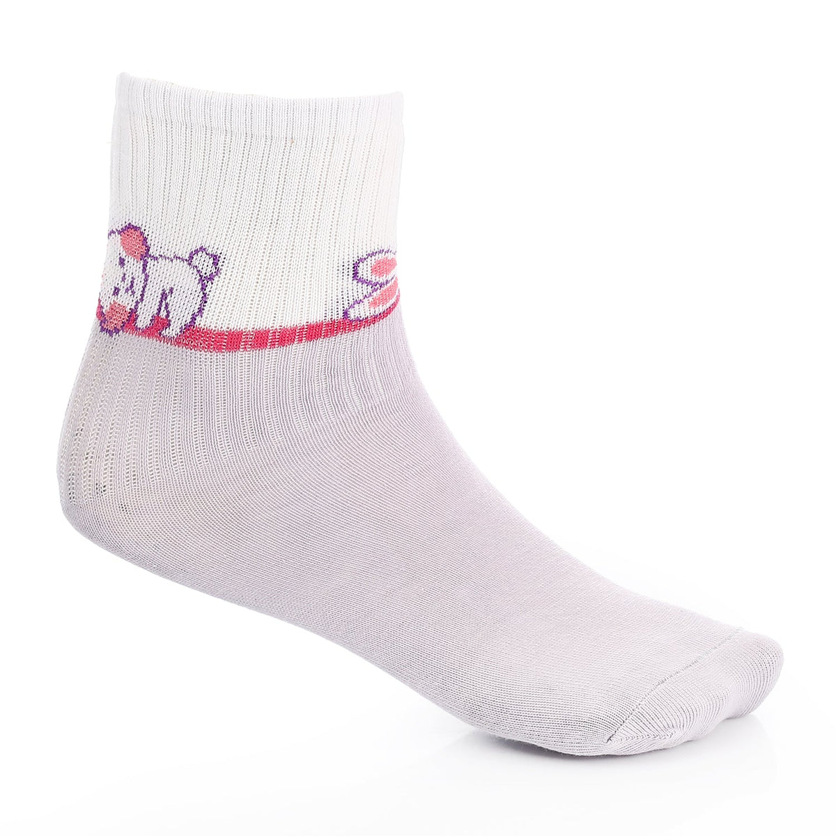 Socks For Girl - Simple, Elegant - Purple - Red Cotton