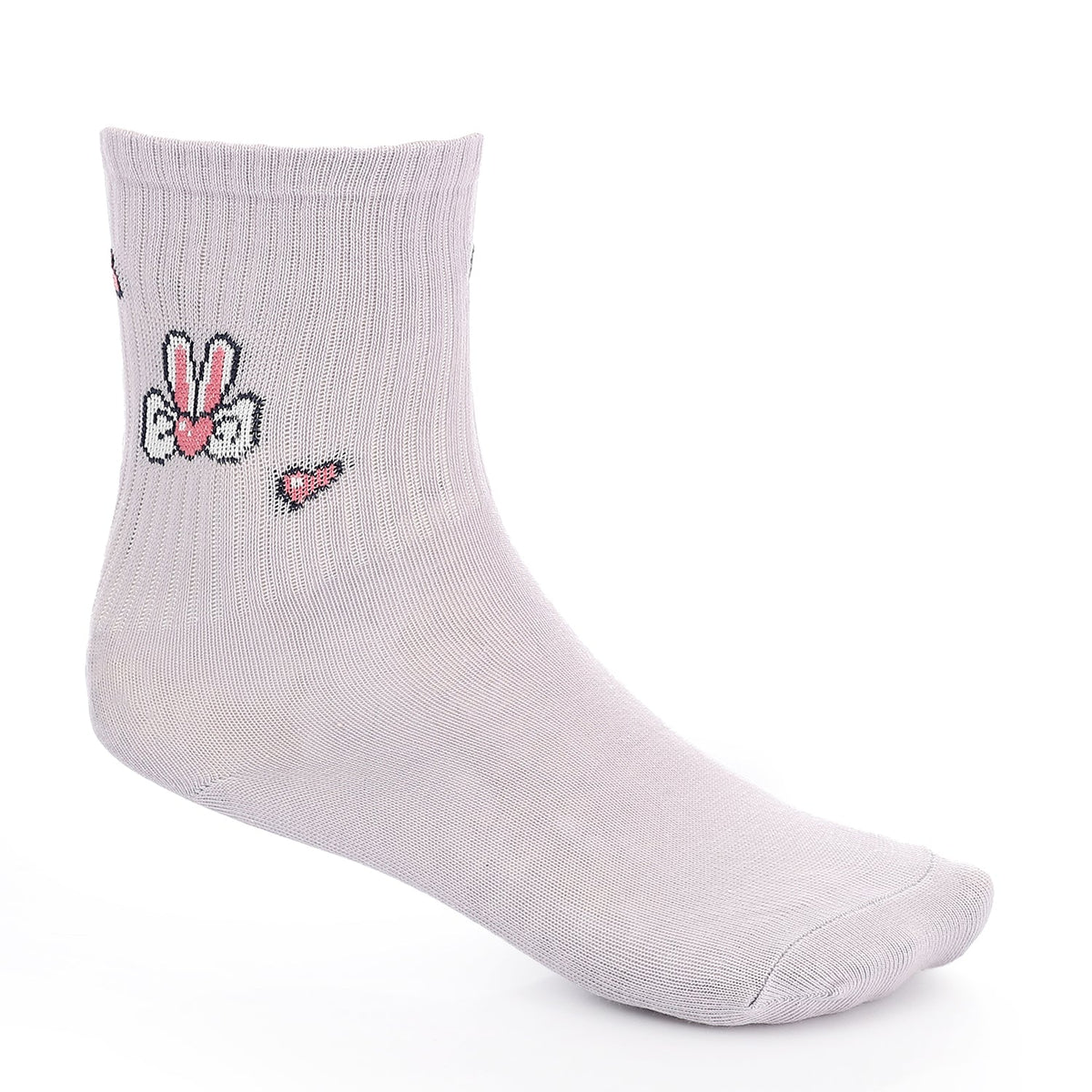 Socks For Girl - Simple, Elegant - Purple - Red Cotton