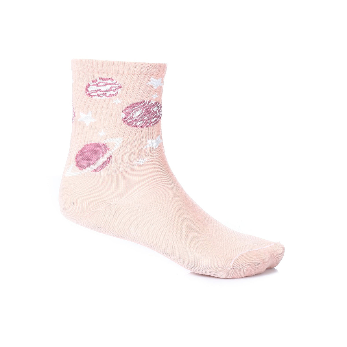 Socks For Women - Simple, Elegant - Rose - Red Cotton