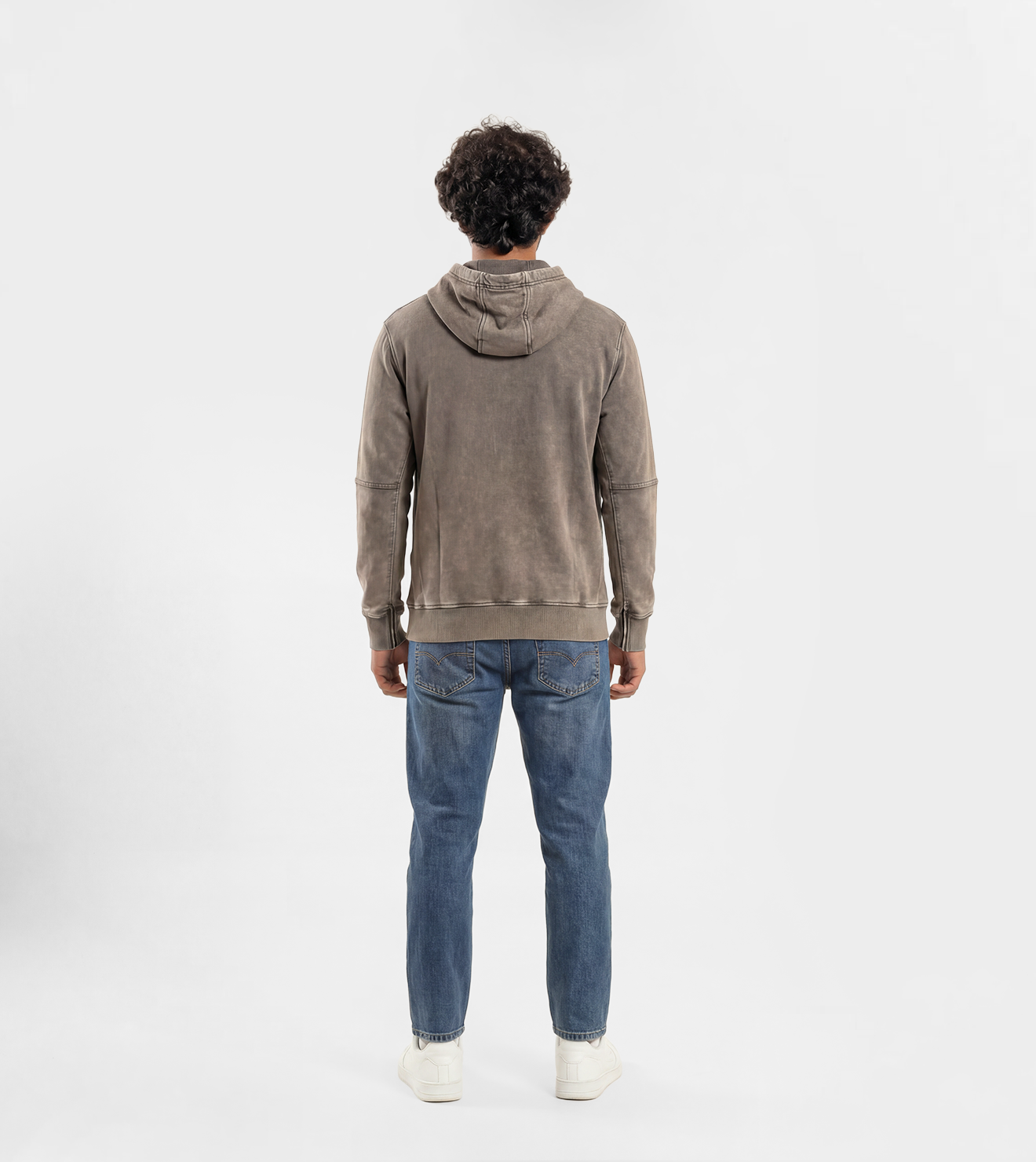 Men Mineral-Washed Hoodie