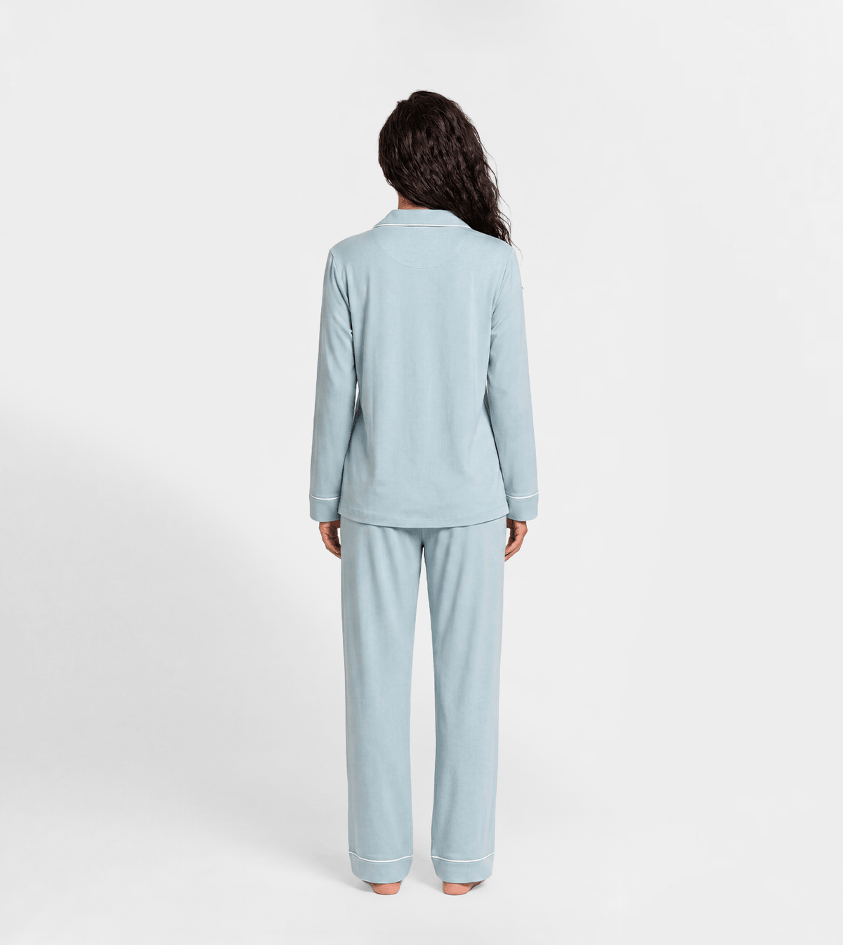 Women Classic Pajama Set - Red Cotton