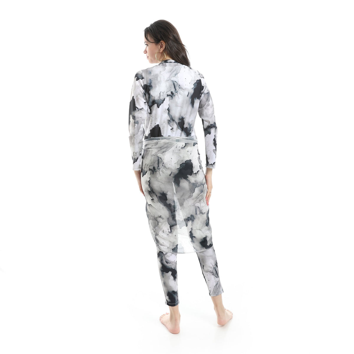Women's Modest Swimwear Set - Red Cotton
