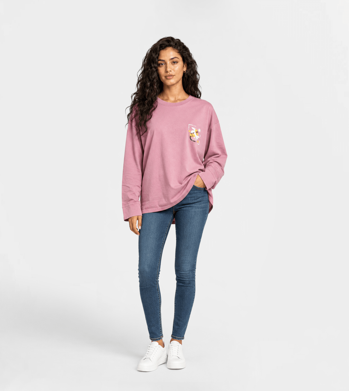 Women’s Pink Oversized Short-Sleeve T-Shirt - Red Cotton