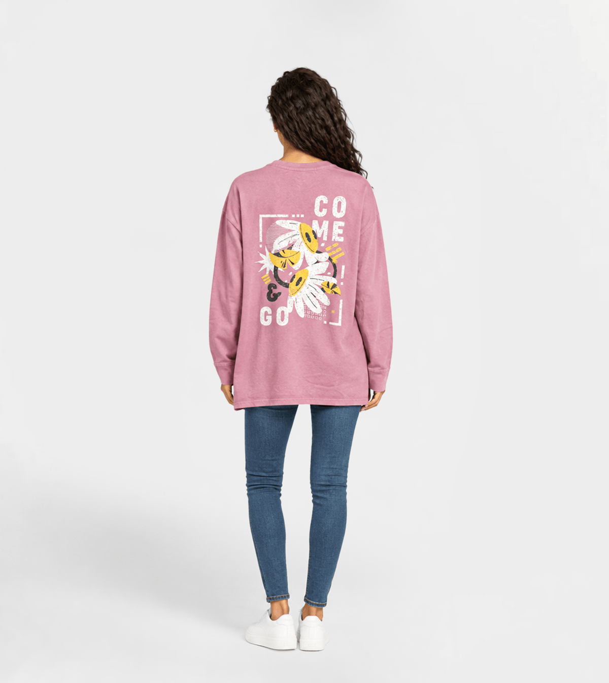 Women’s Pink Oversized Short-Sleeve T-Shirt - Red Cotton
