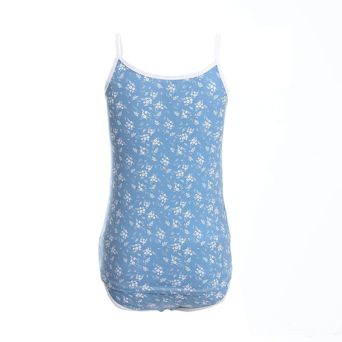Women's Set Printed Strap - Top and Panty - Red Cotton