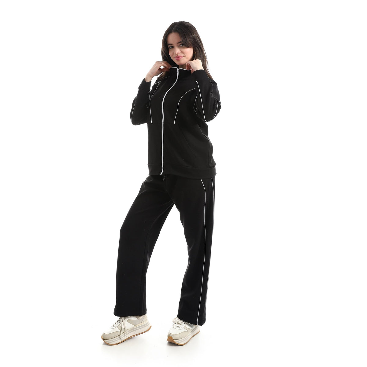 Women’s "Taking Care" Script Lounge Set - Red Cotton