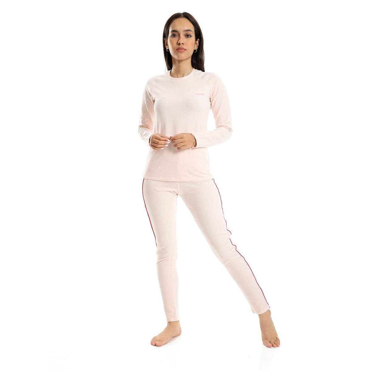 Women's Thermal Set Padded Inside - Red Cotton