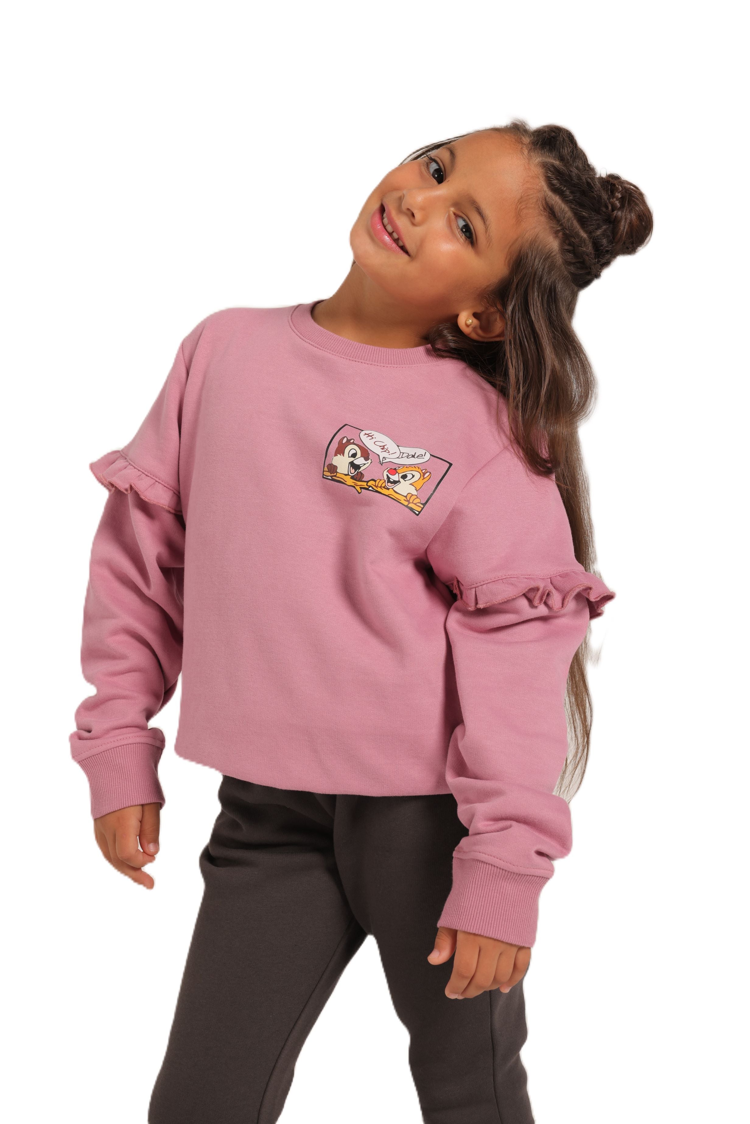 Girls' Winter Pajama Set With Charleston Sweatpants - Kashmir