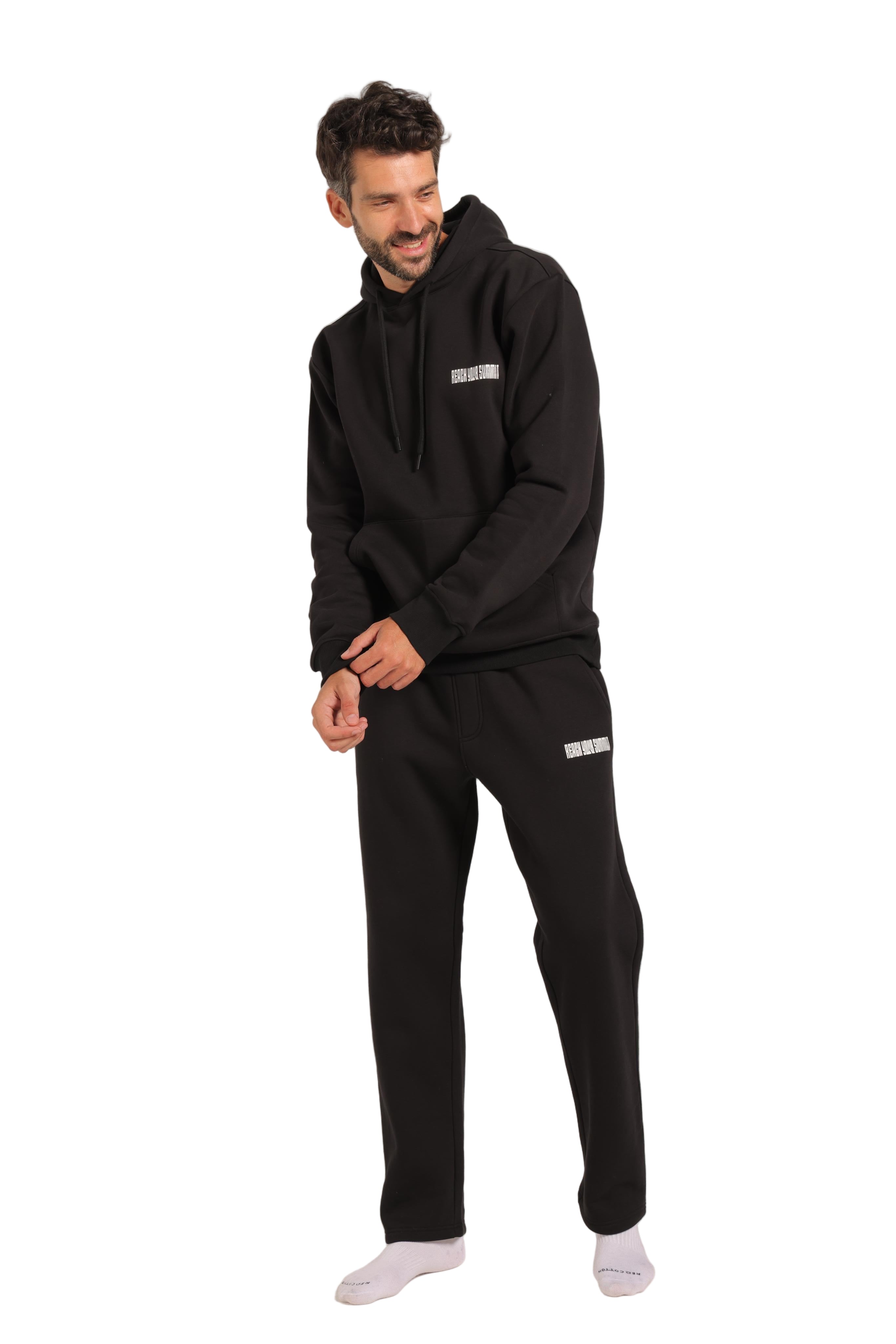 Men's Black Hoodie & Joggers Set