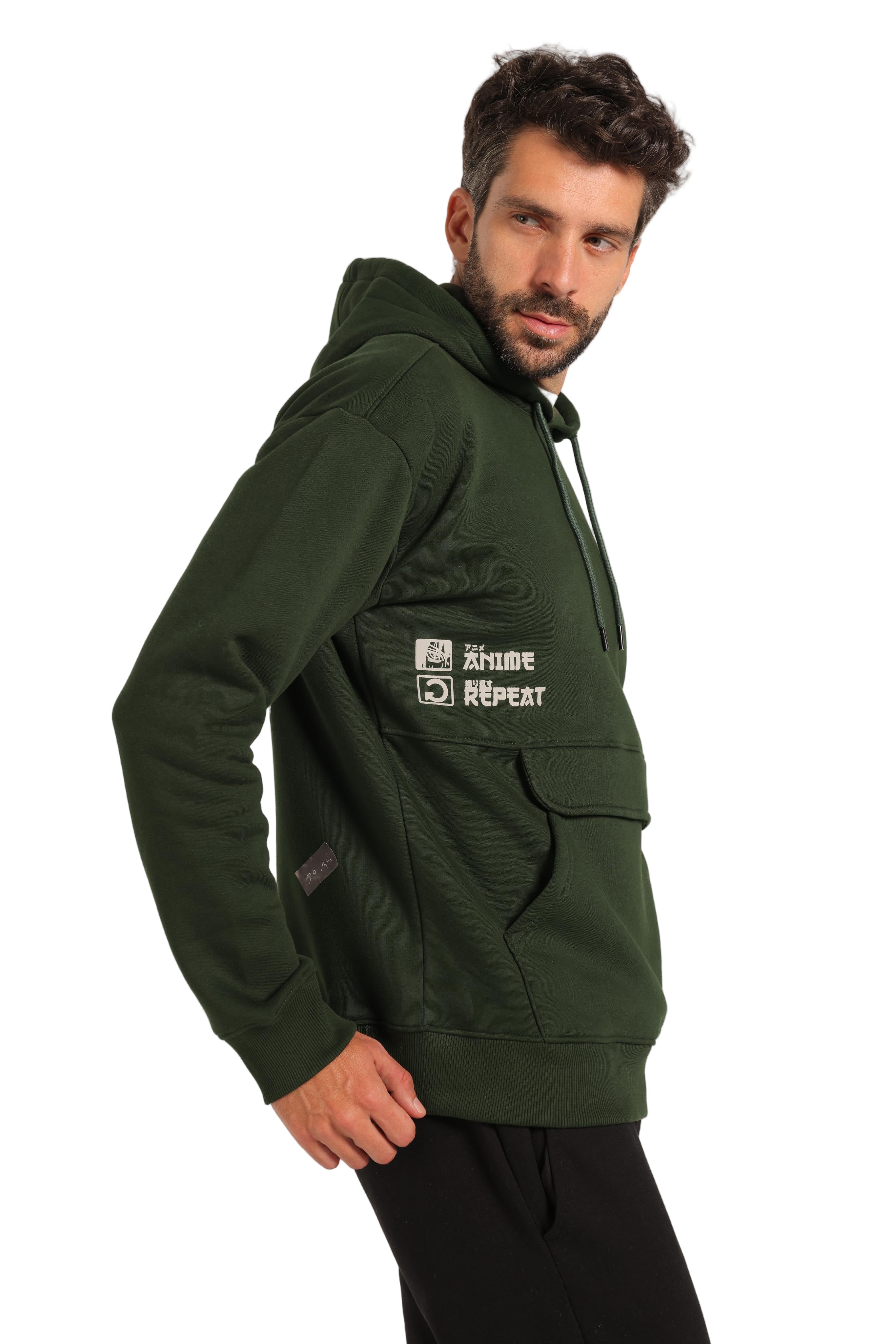 Men Hoodie - Dark Green