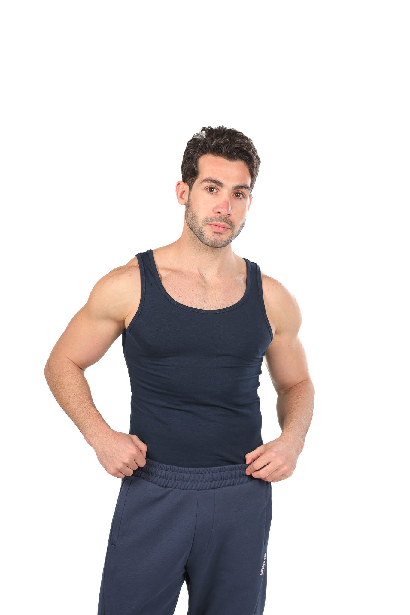 Lycra Sleeveless Undershirt For Men - Navy