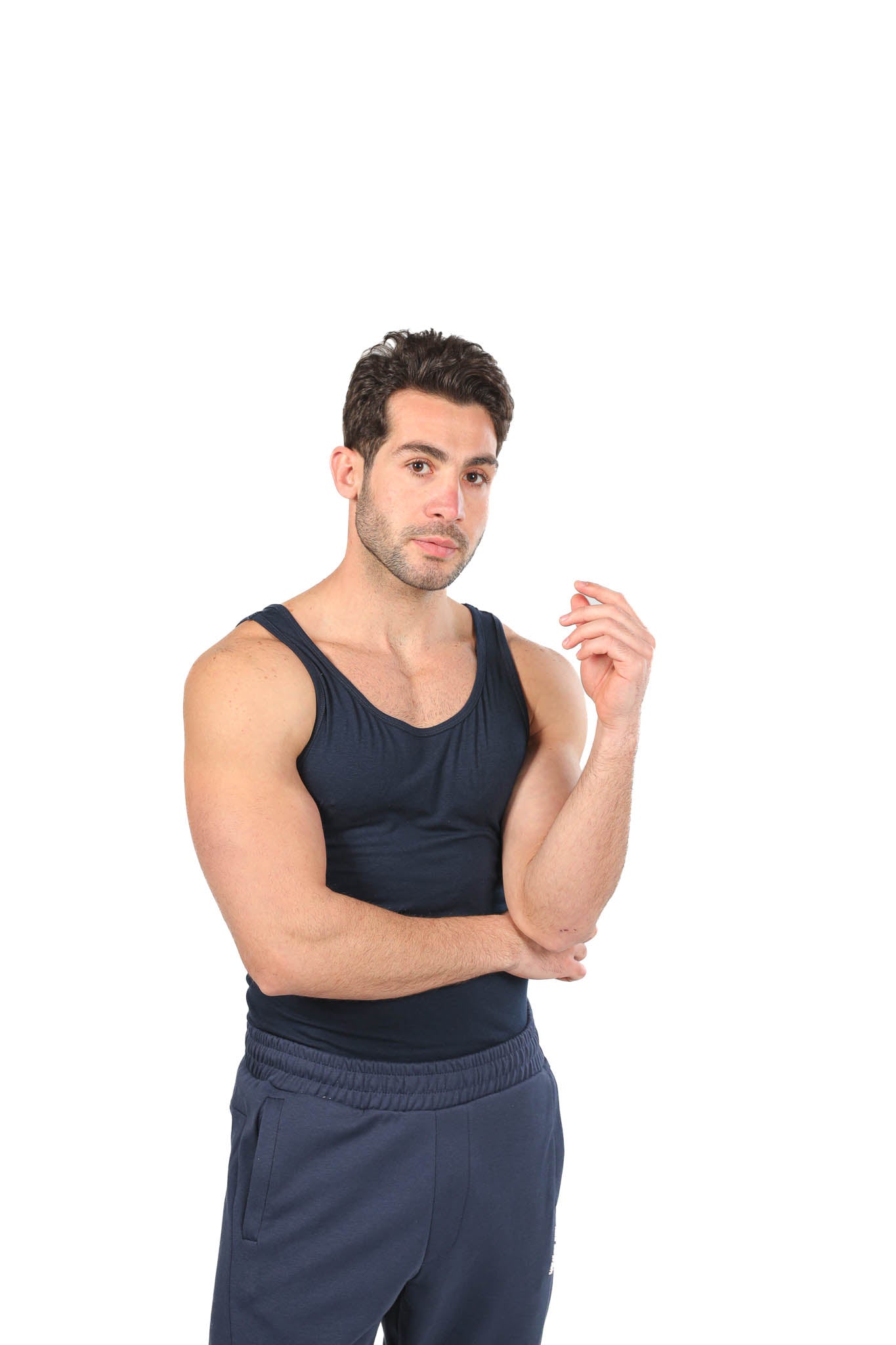 Lycra Sleeveless Undershirt For Men - Navy