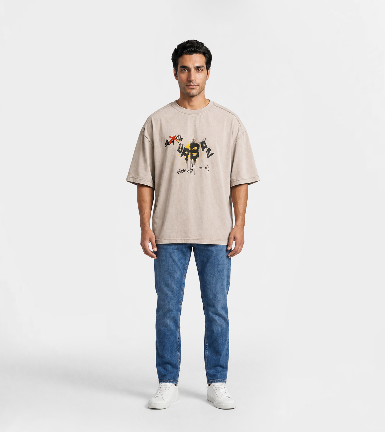 Men’s Oversized Beige T-Shirt