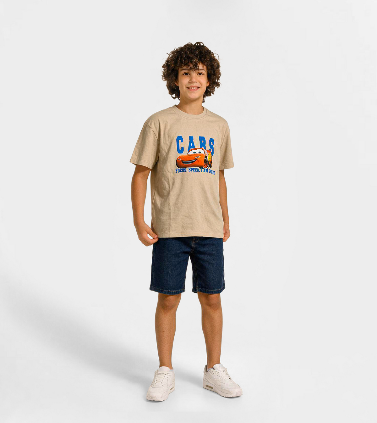 Boys’ Beige Short-Sleeve Casual T-Shirt