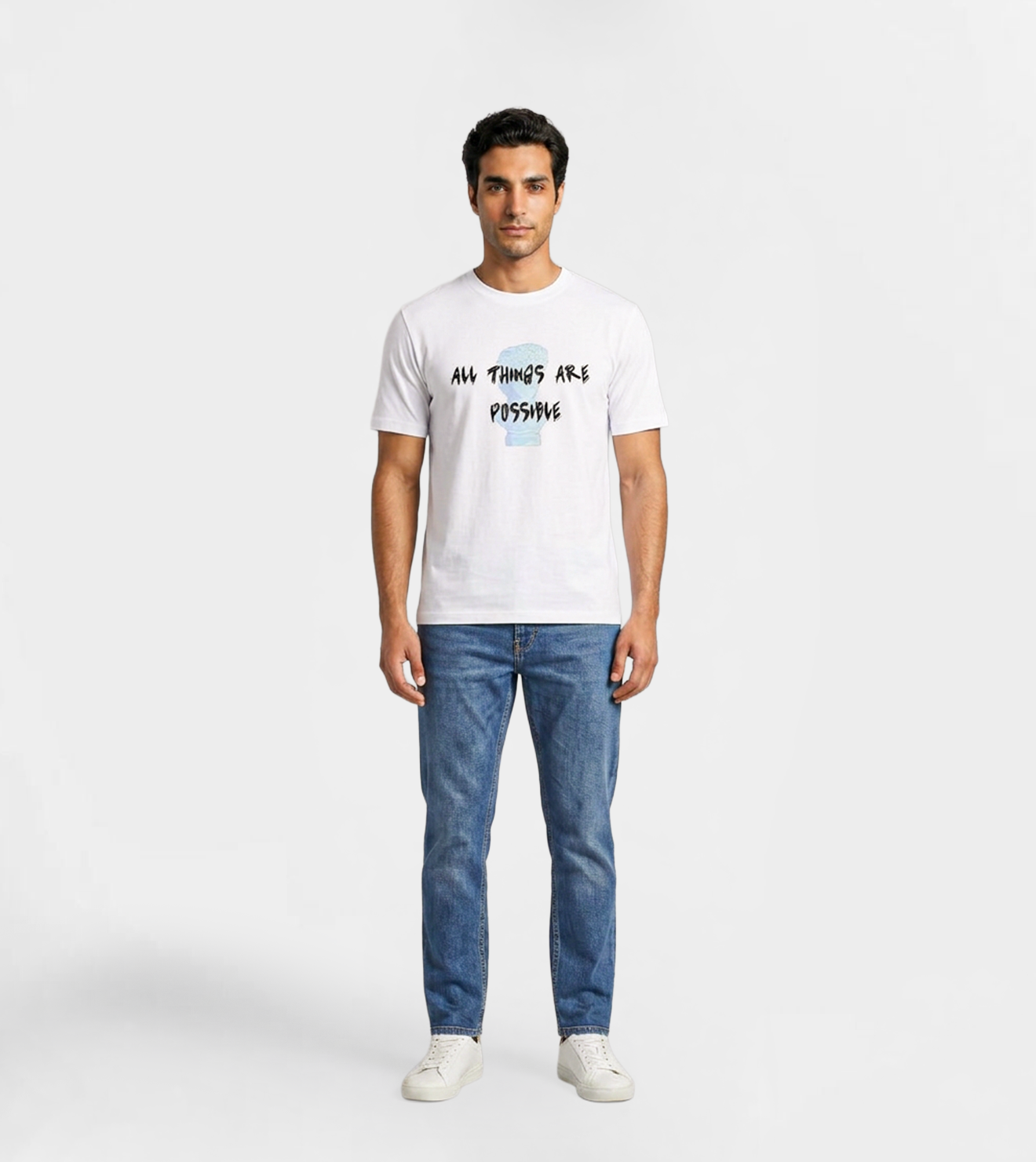 Men "All Things Are Possible" White T-Shirt