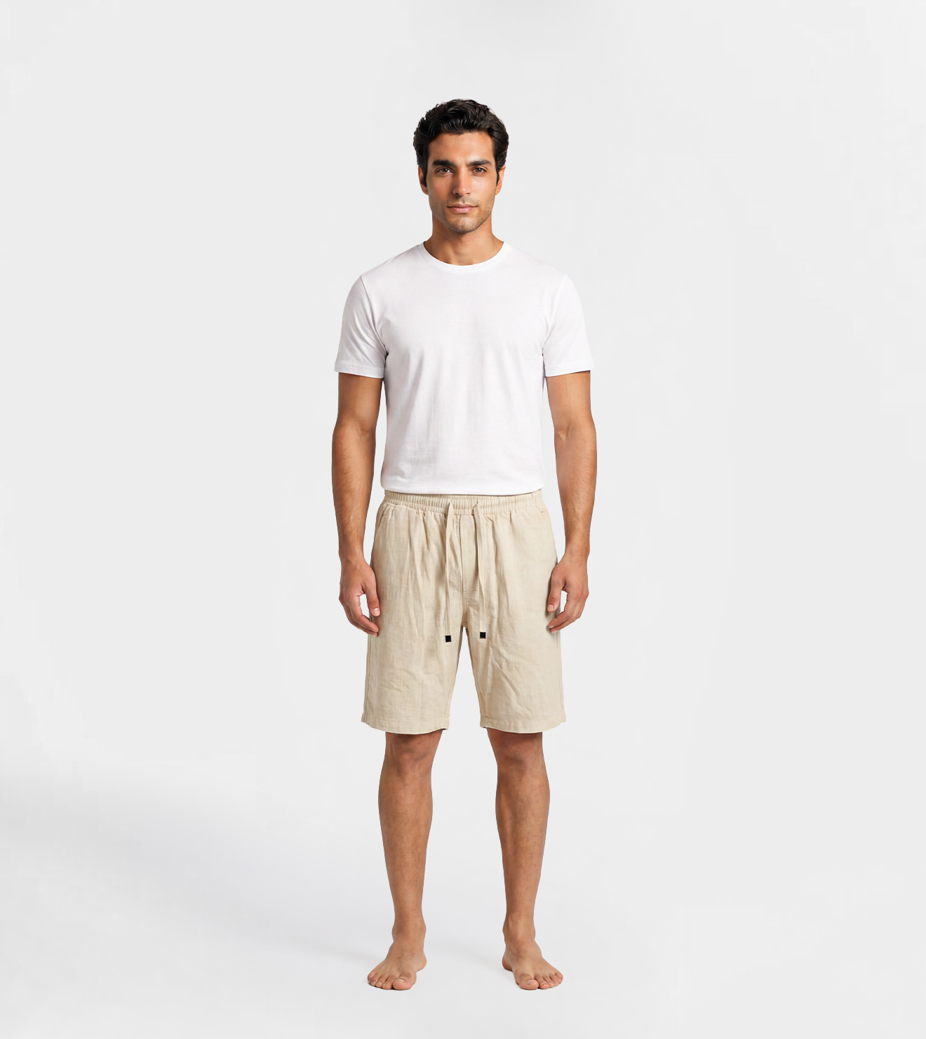 Men Relaxed Linen Shorts