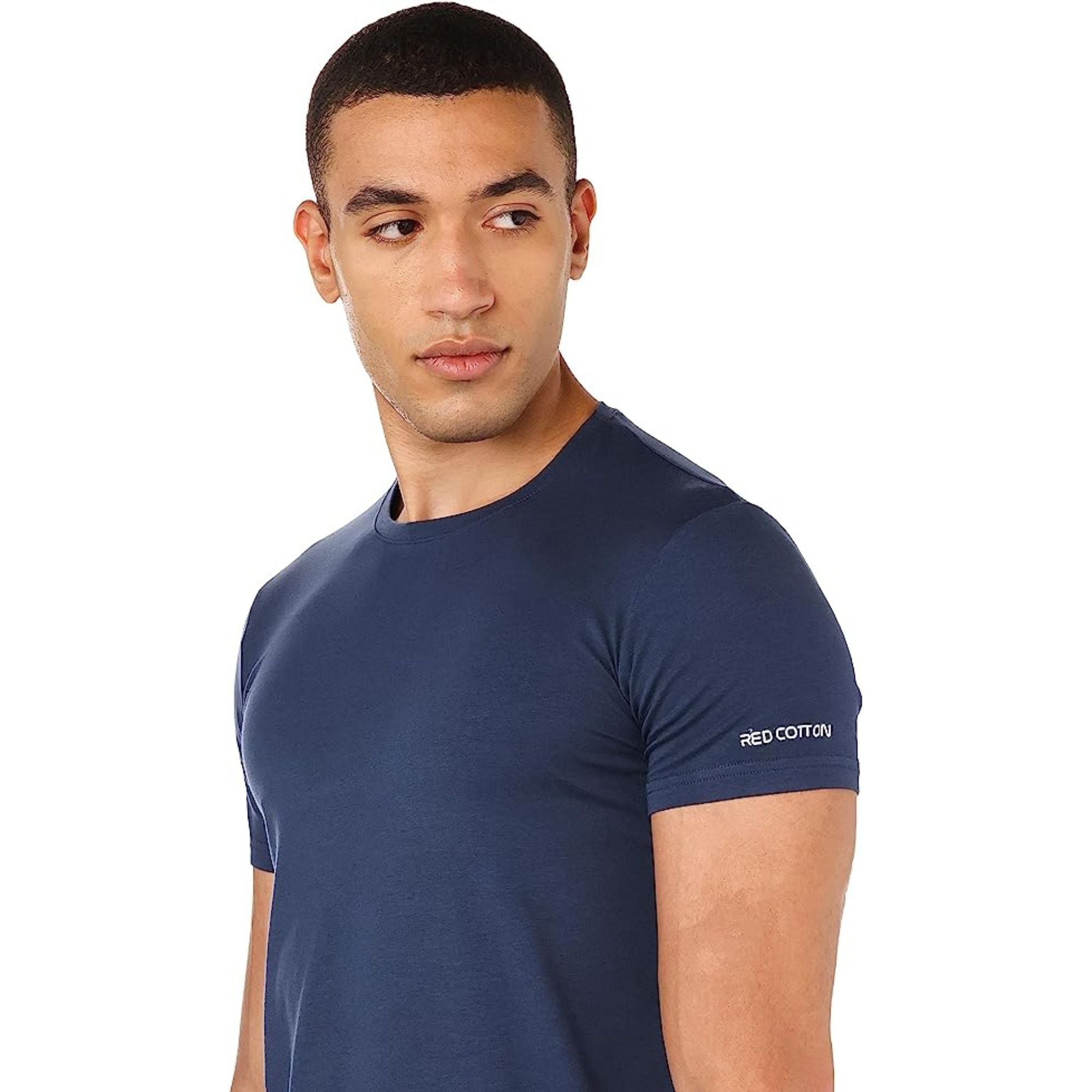 Short Sleeve Undershirt For Men Round Neck
