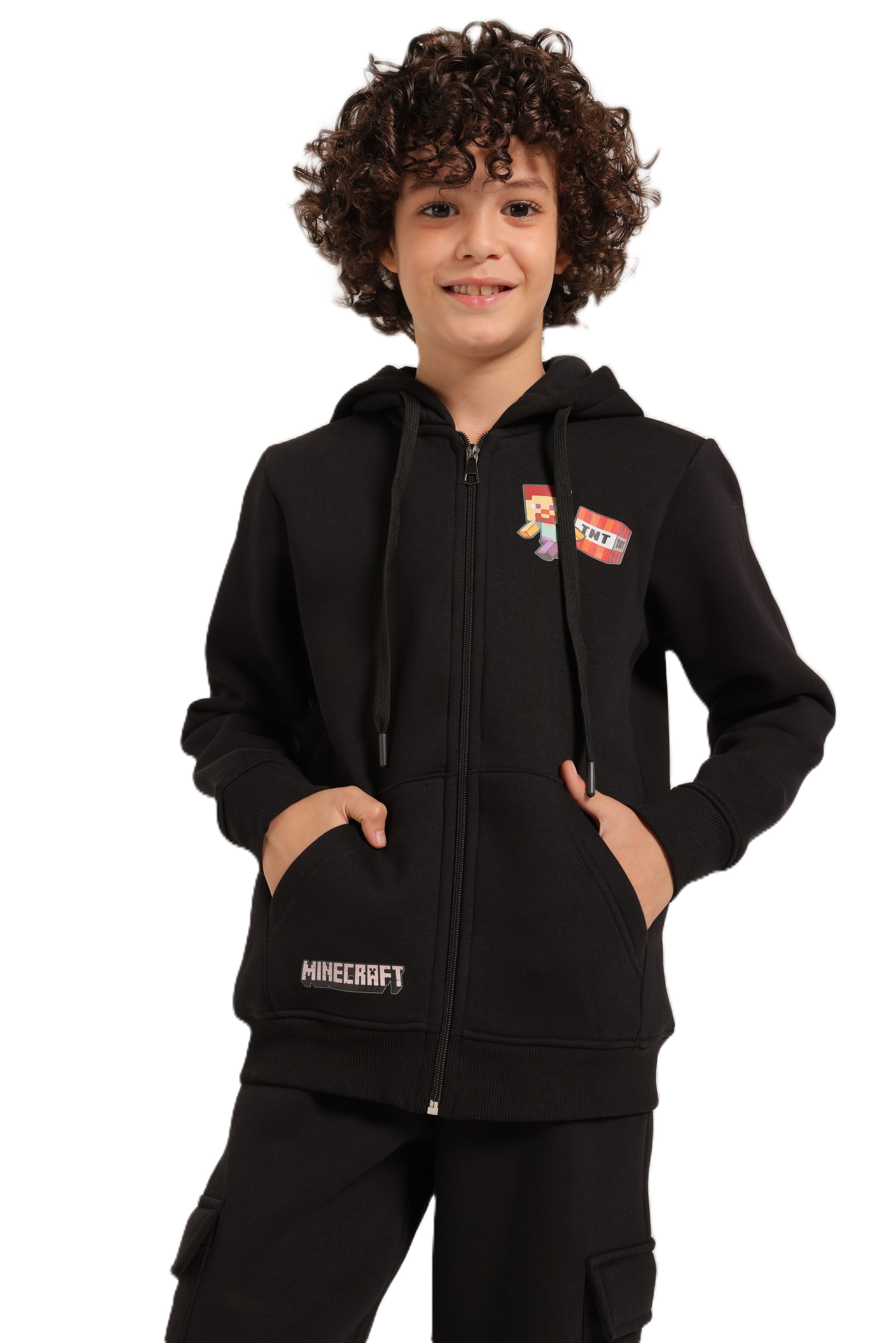 Boys’ Black Hoodie Pajama set