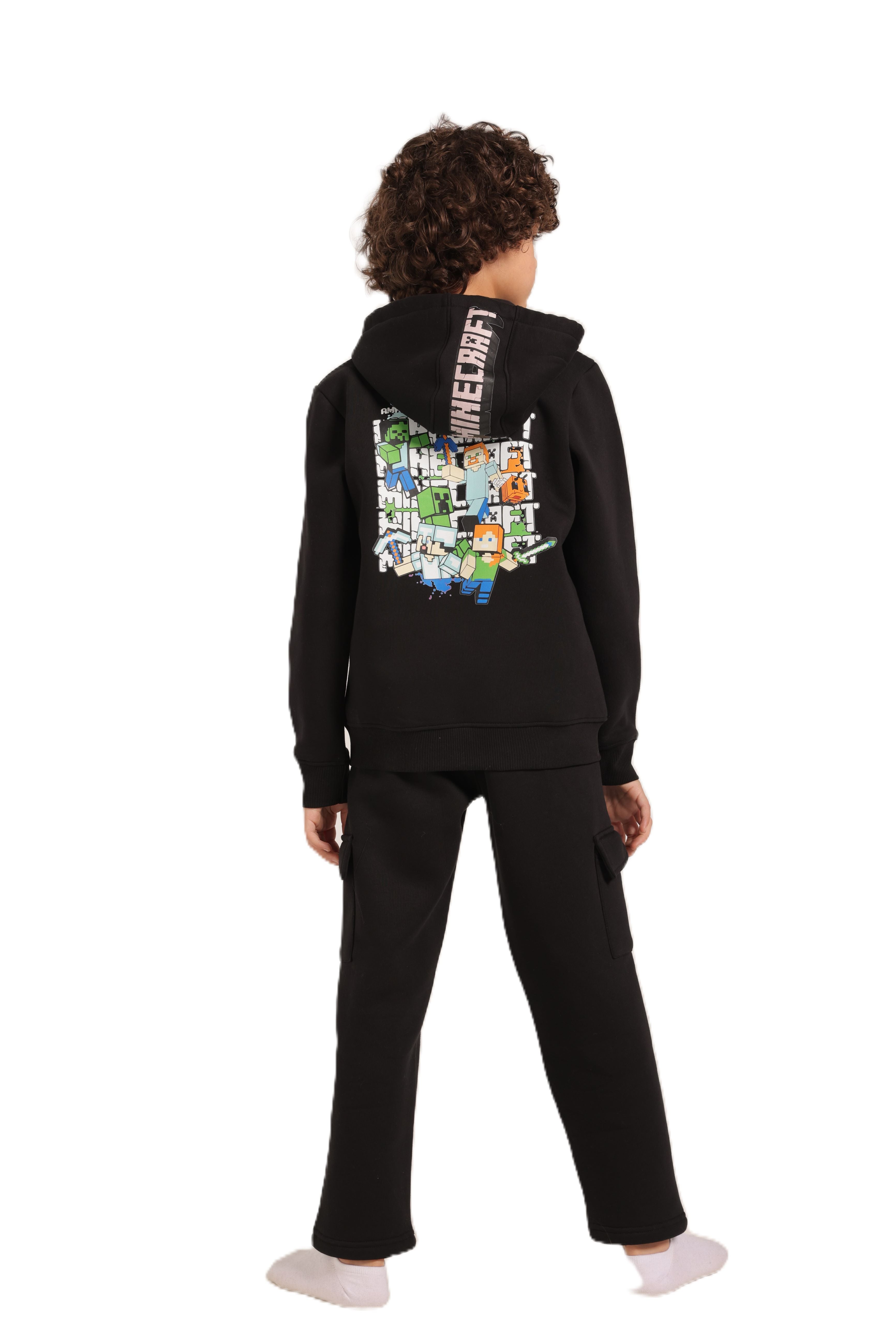 Boys’ Black Hoodie Pajama set