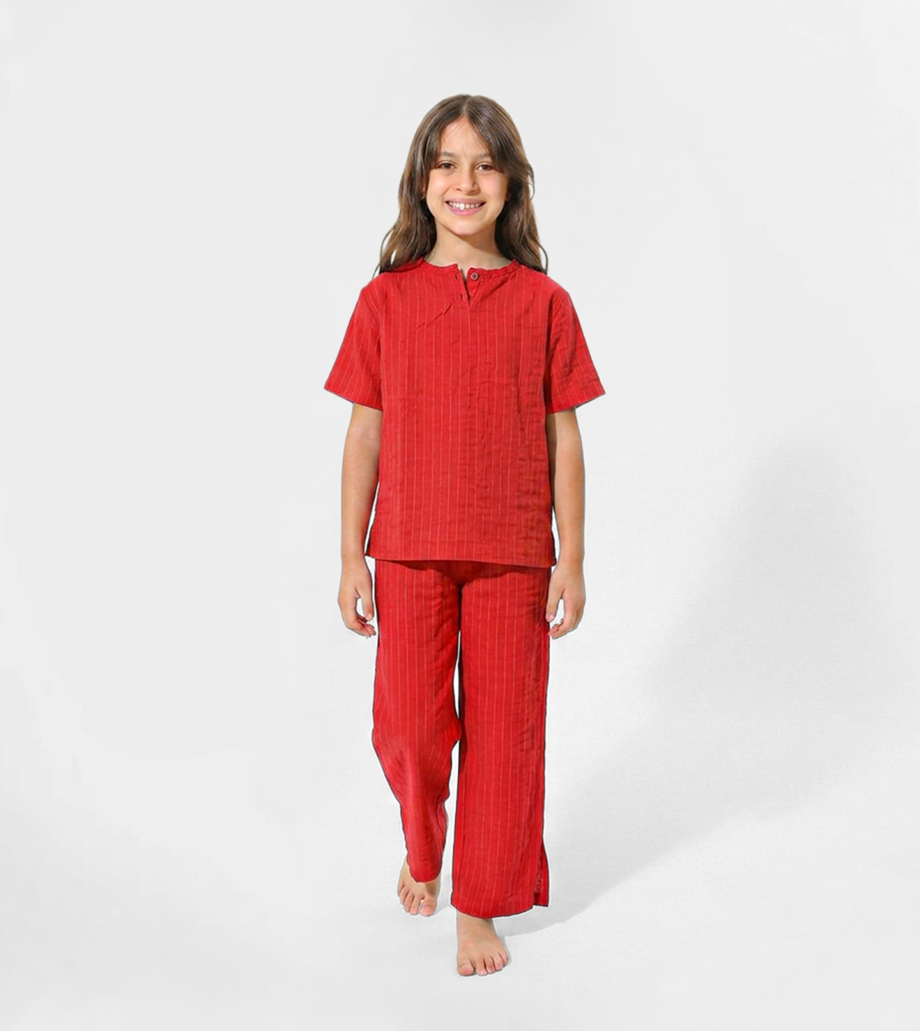 Girls Linen Pajama Set