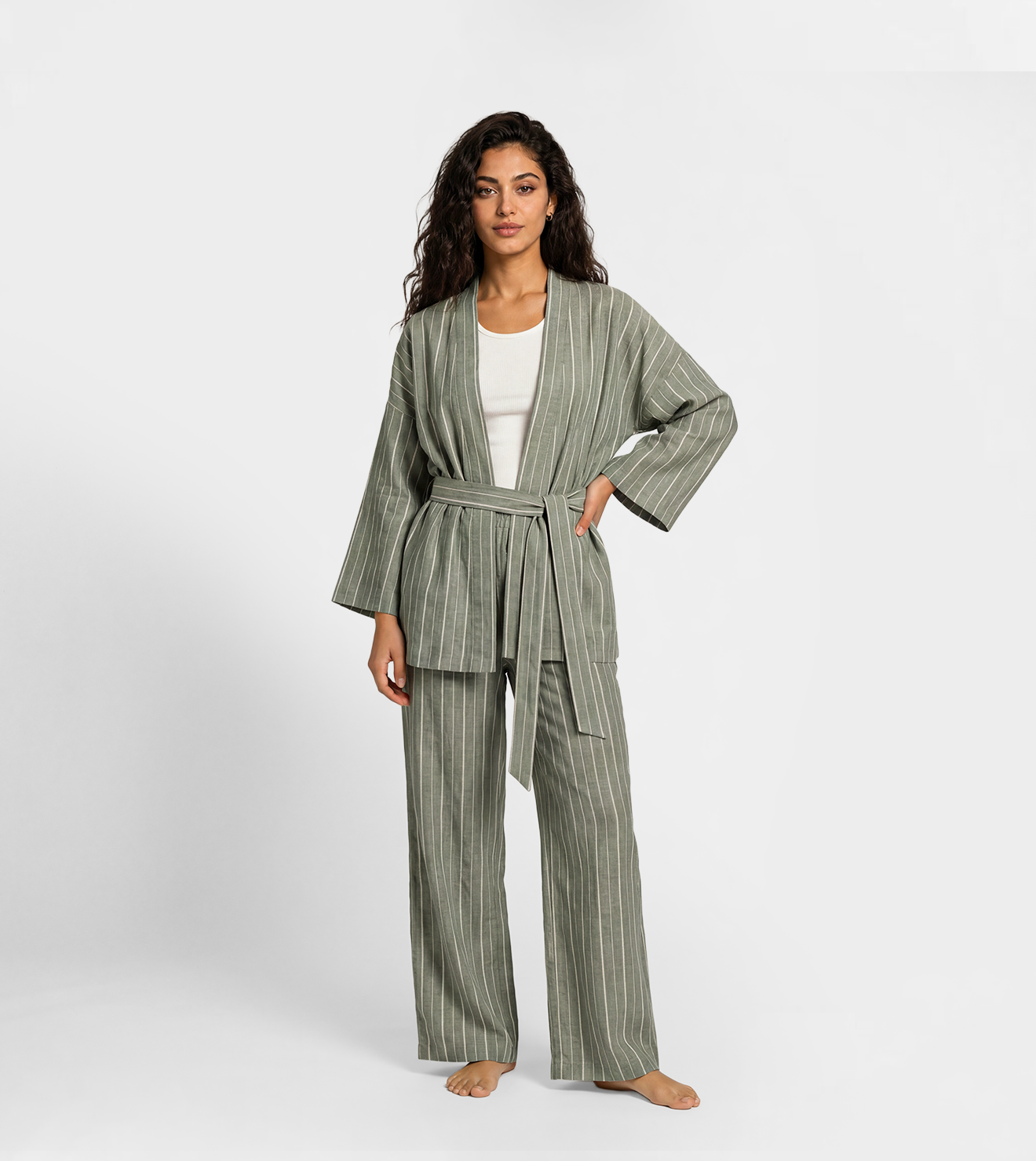 Women Kimono Style Lounge Set