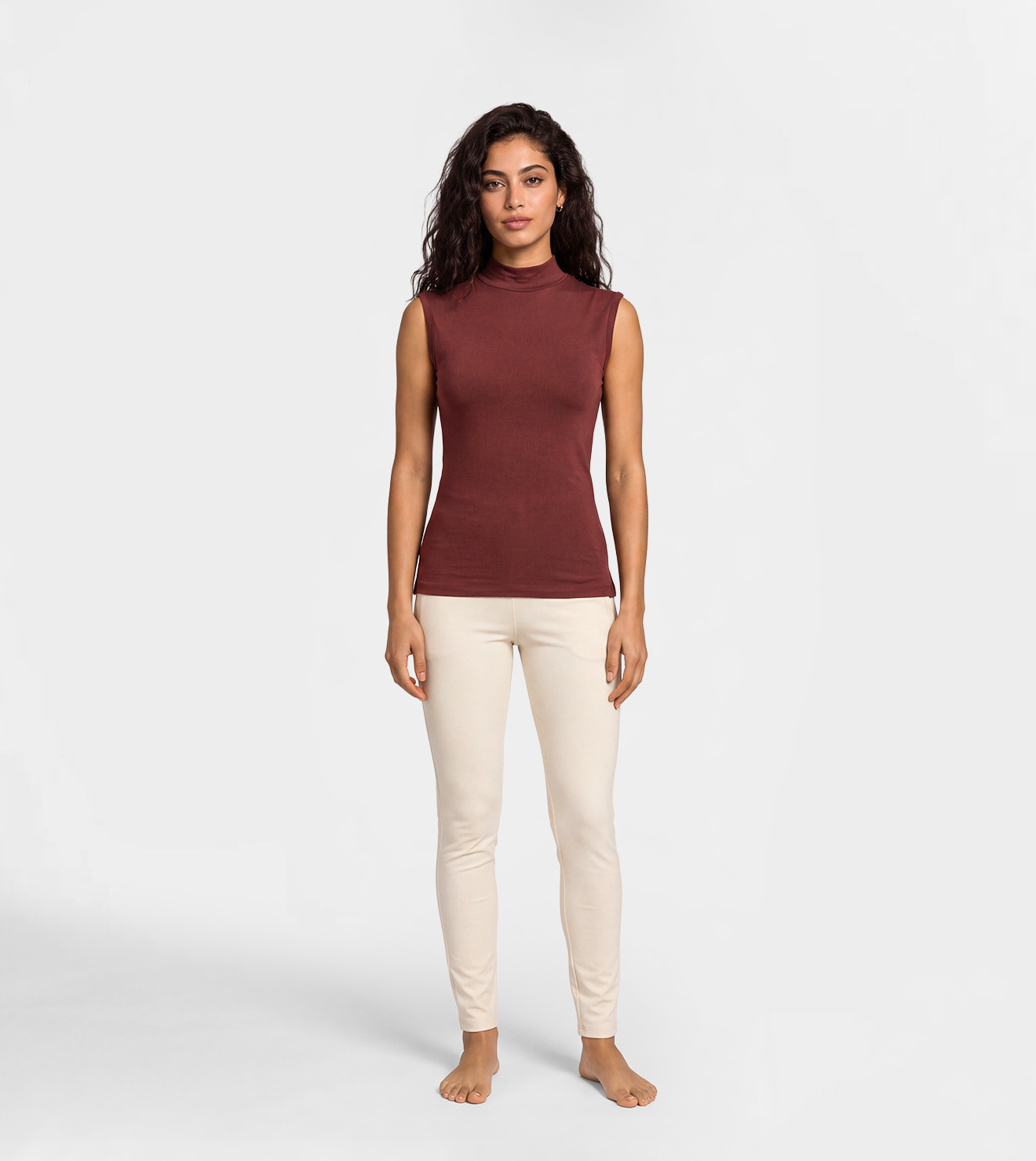 Burgundy Women’s Bodysuit – High Neck