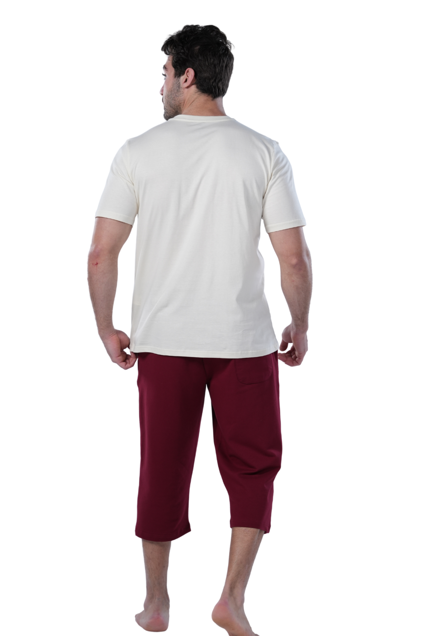 Men's Burgundy Pajama Set