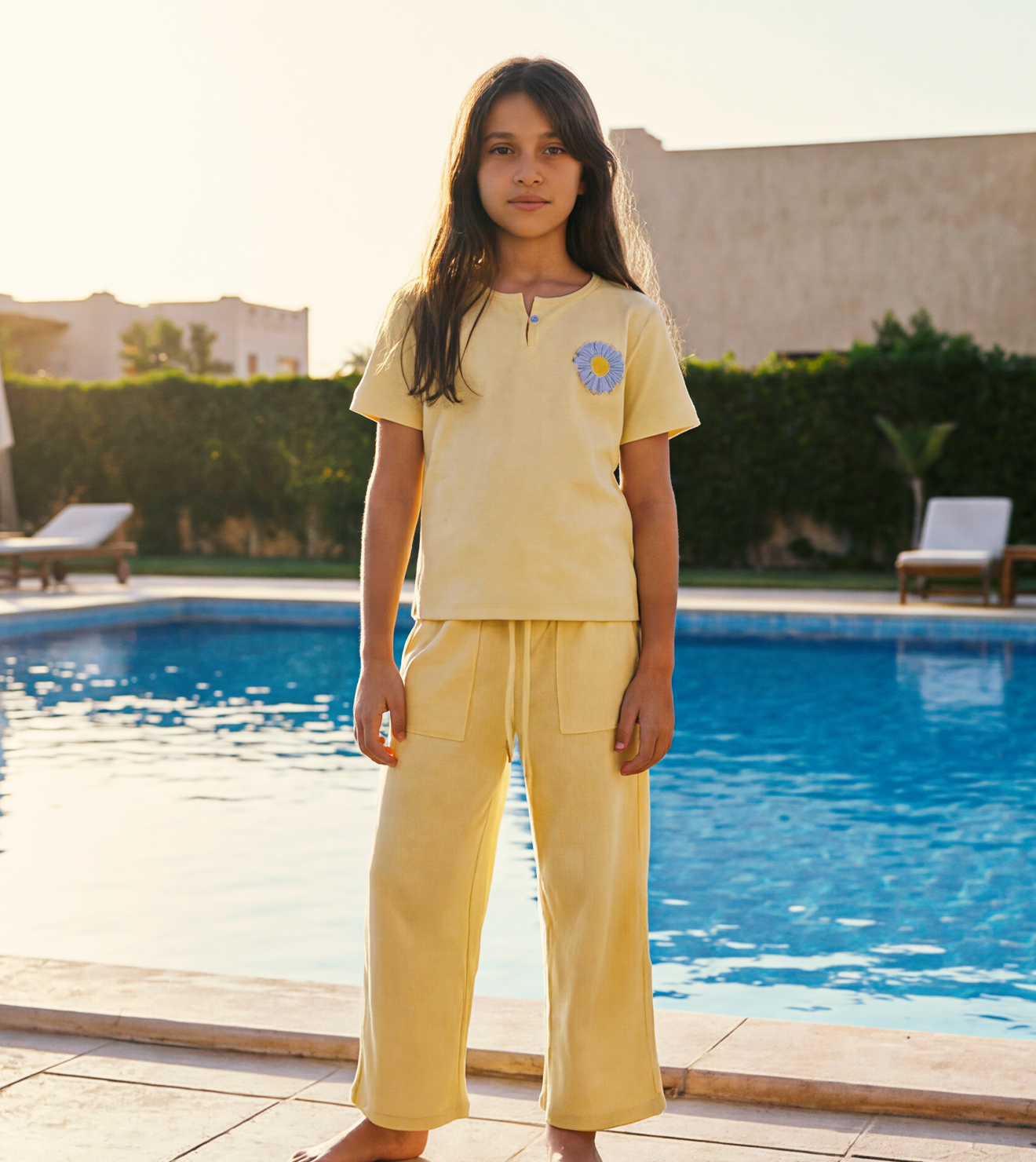 Girls Jacquard Pajama Set